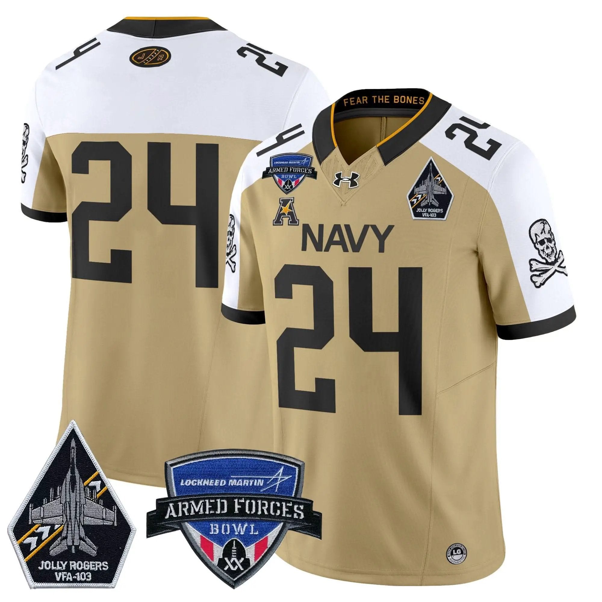 NM 2025 Armed Forces Bowl Patch Vapor Limited Jersey by Navy Midshipmen