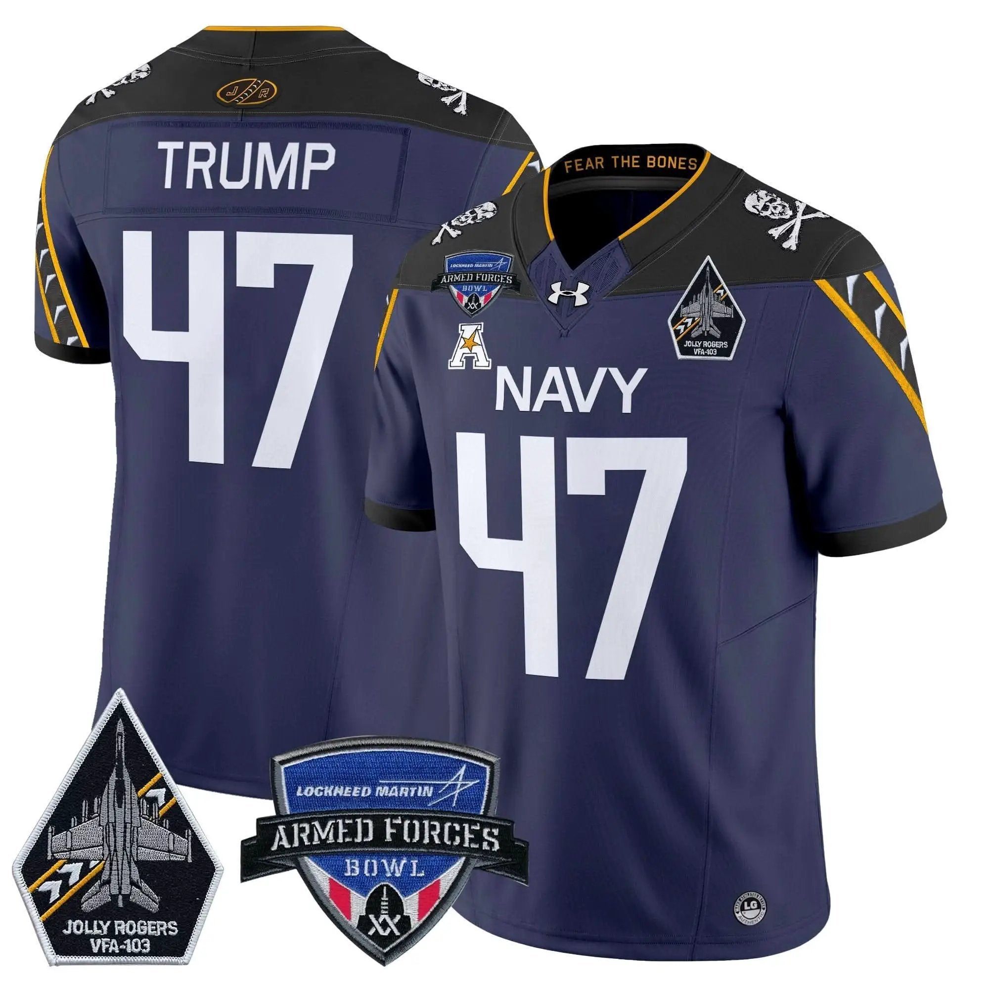 NM 2025 Armed Forces Bowl Patch Vapor Limited Jersey by Navy Midshipmen