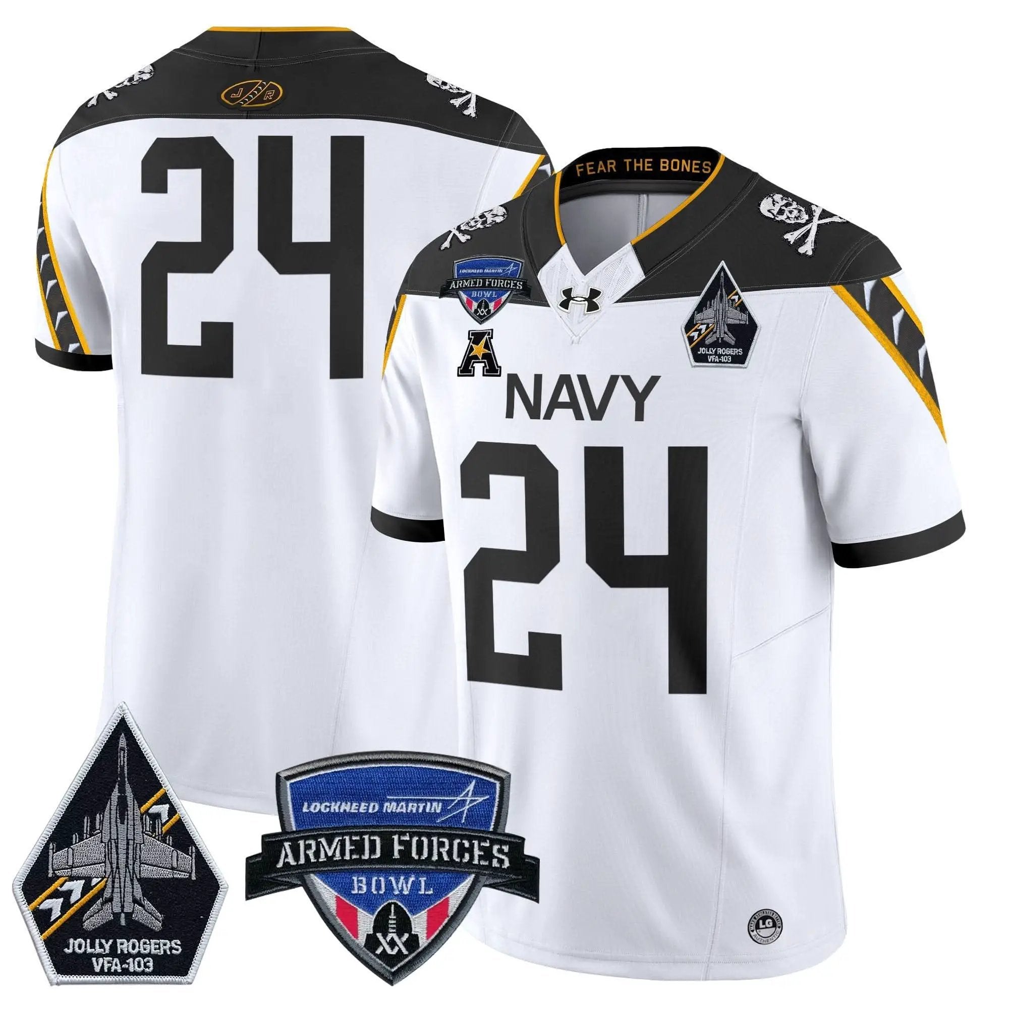 NM 2025 Armed Forces Bowl Patch Vapor Limited Jersey by Navy Midshipmen