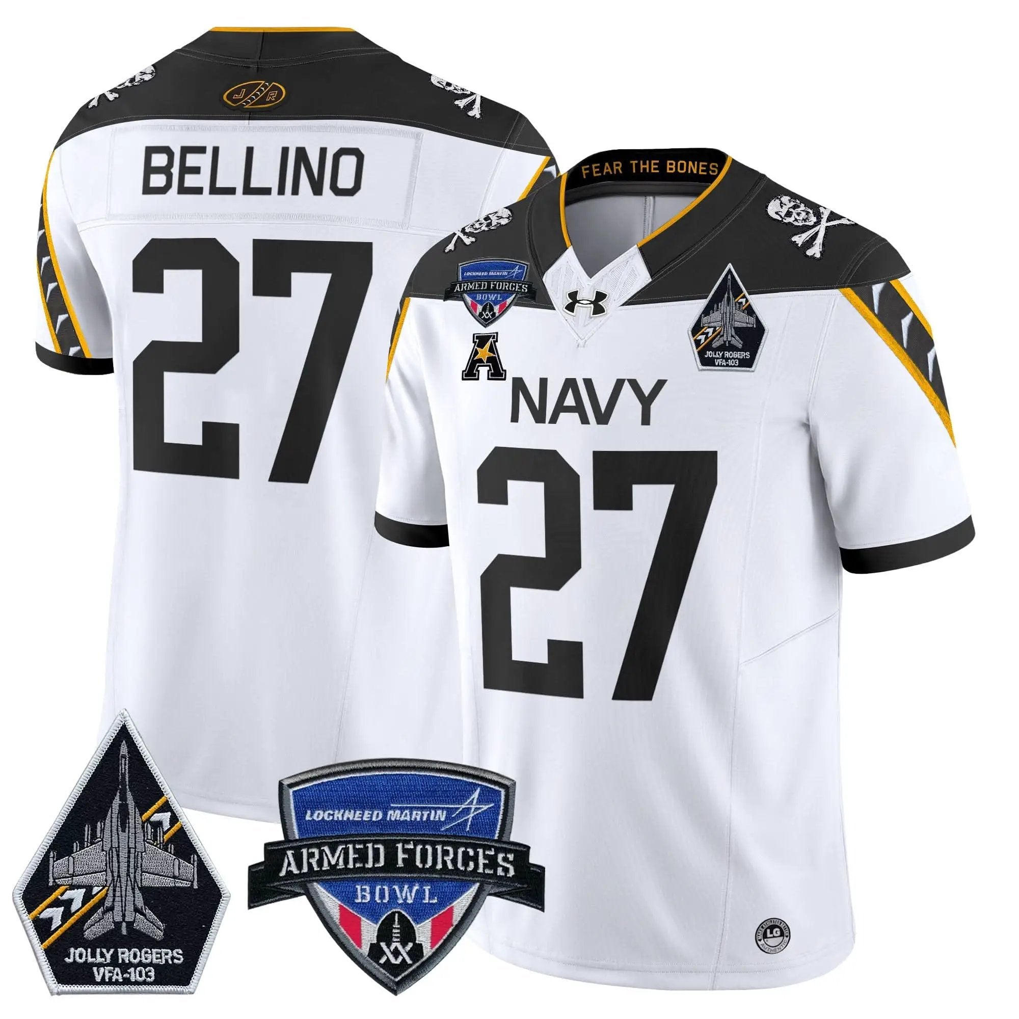 NM 2025 Armed Forces Bowl Patch Vapor Limited Jersey by Navy Midshipmen