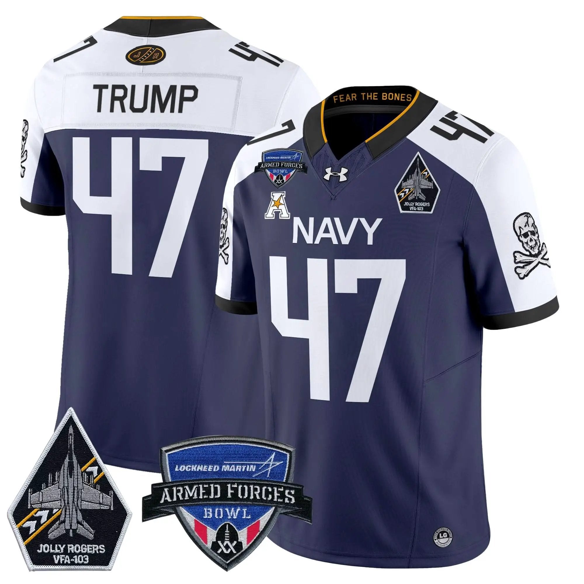 NM 2025 Armed Forces Bowl Patch Vapor Limited Jersey by Navy Midshipmen