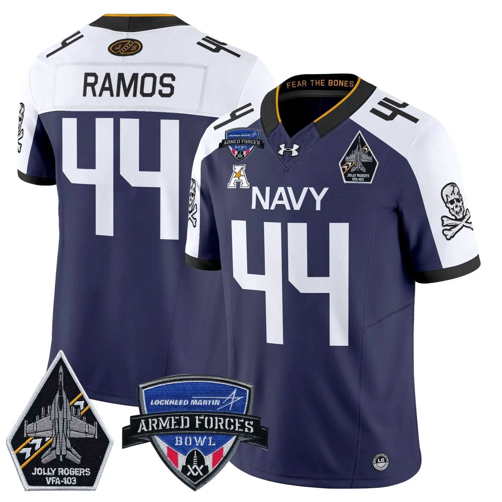 NM 2025 Armed Forces Bowl Patch Vapor Limited Jersey by Navy Midshipmen