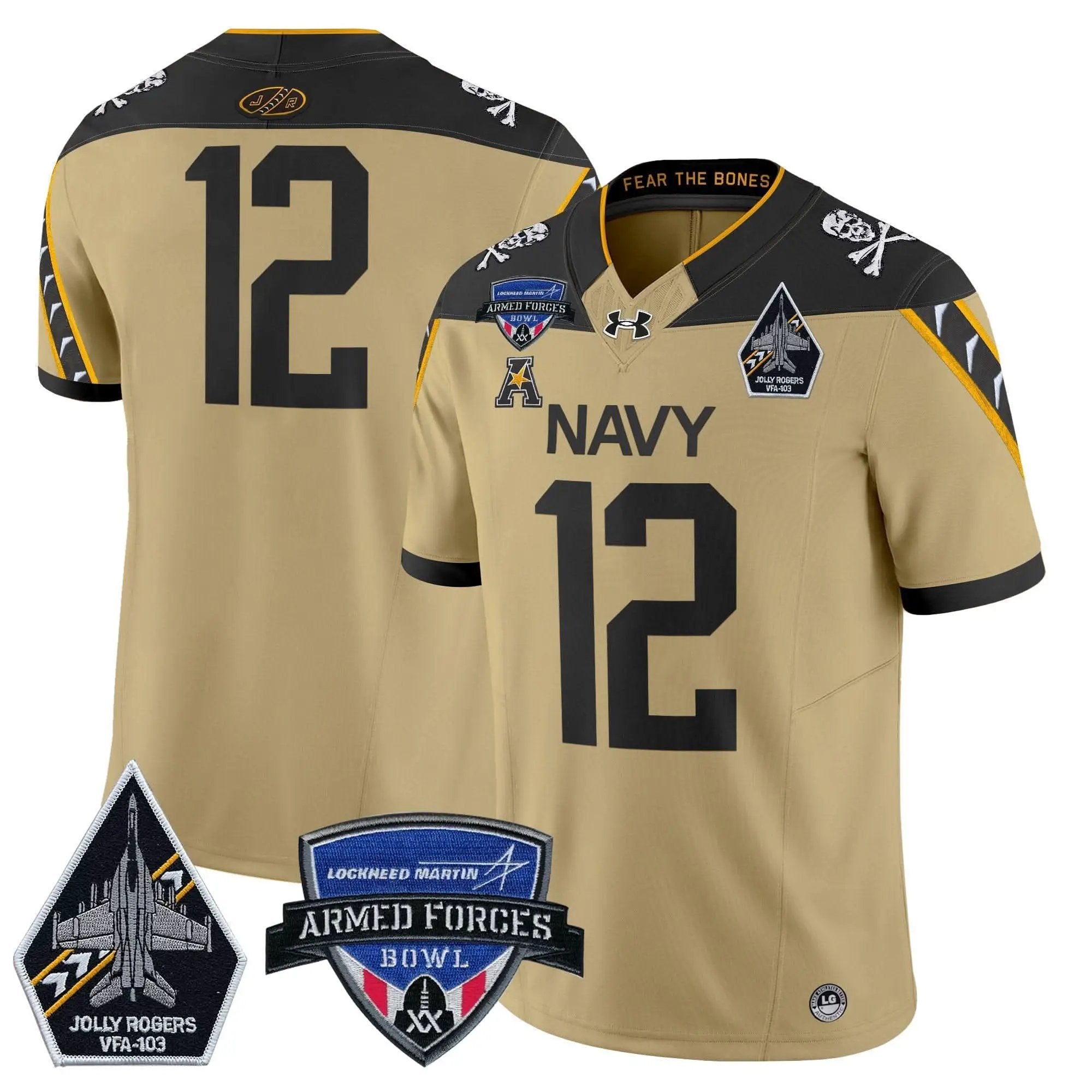 NM 2025 Armed Forces Bowl Patch Vapor Limited Jersey by Navy Midshipmen