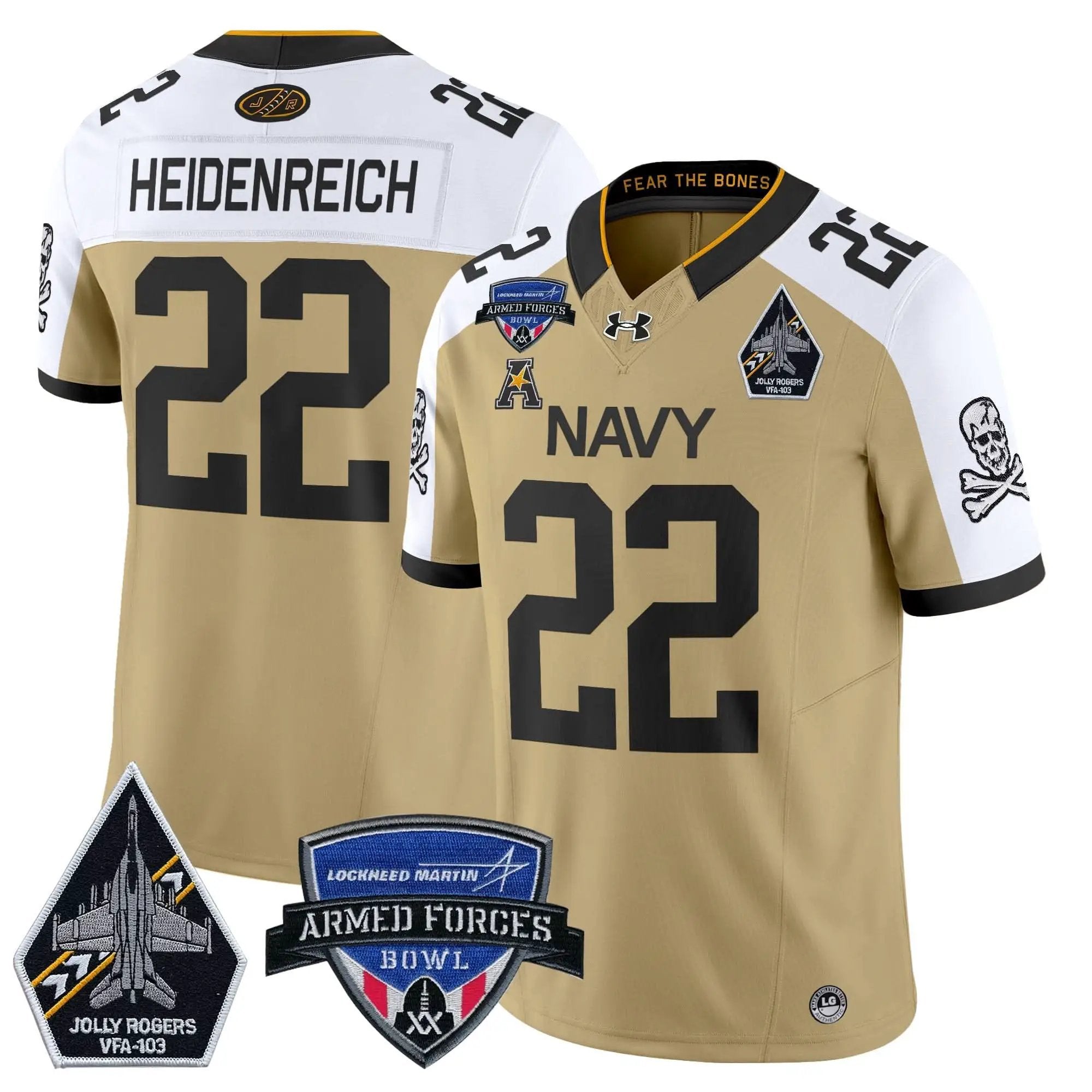 NM 2025 Armed Forces Bowl Patch Vapor Limited Jersey by Navy Midshipmen