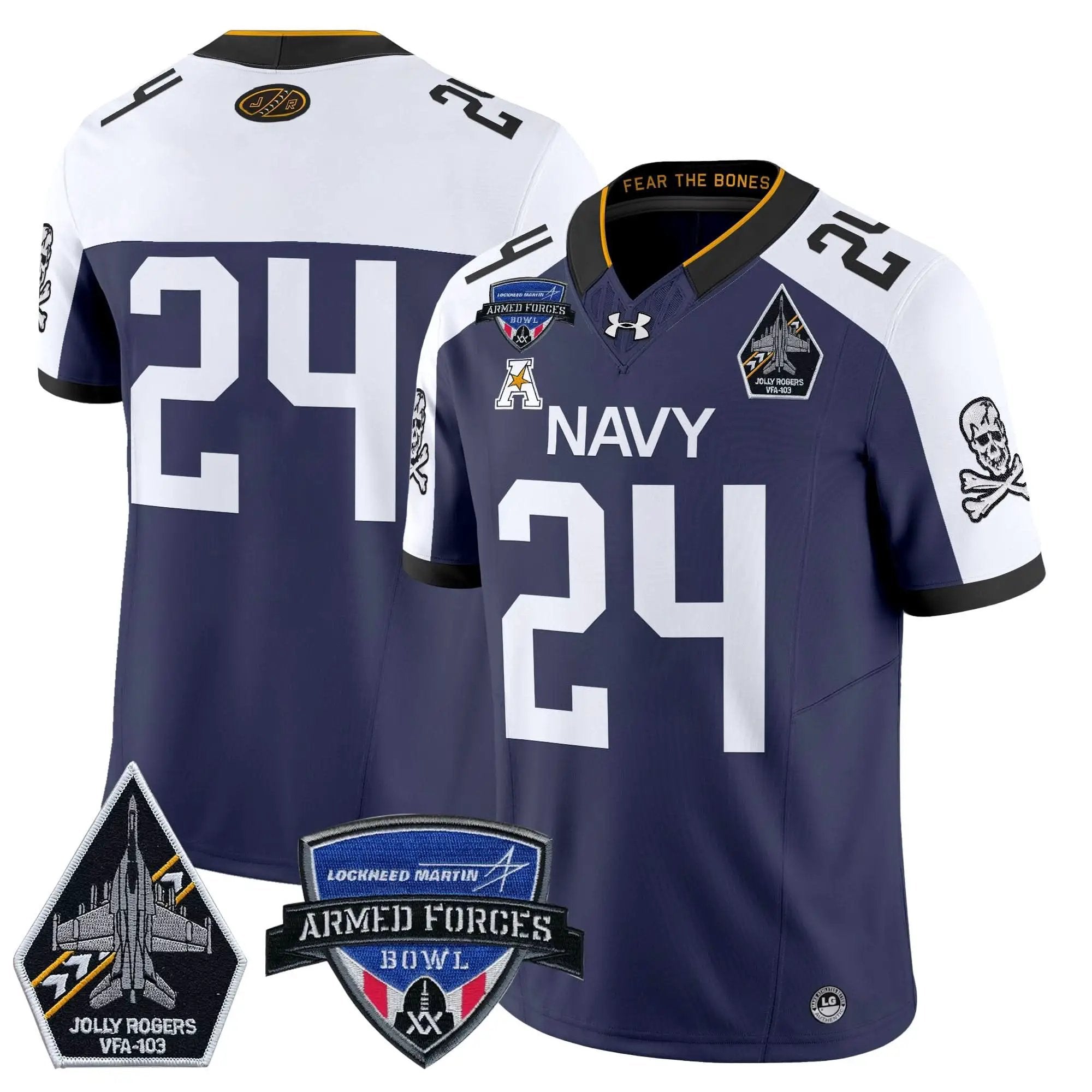 NM 2025 Armed Forces Bowl Patch Vapor Limited Jersey by Navy Midshipmen