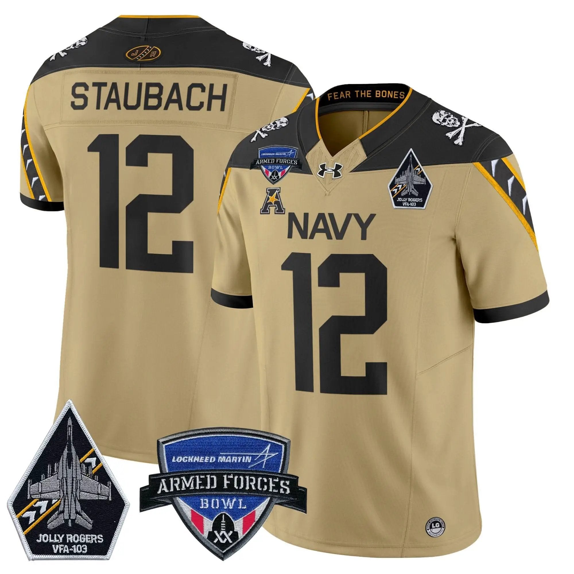 NM 2025 Armed Forces Bowl Patch Vapor Limited Jersey by Navy Midshipmen