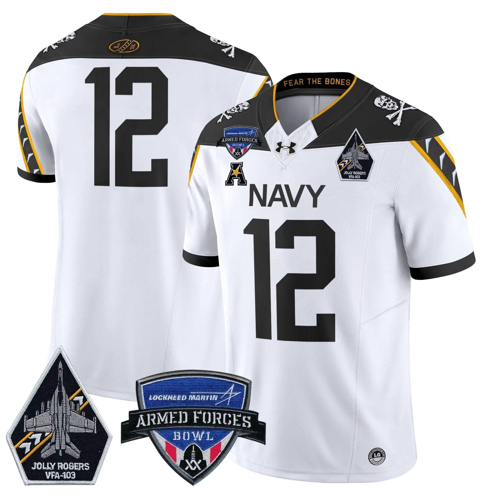 NM 2025 Armed Forces Bowl Patch Vapor Limited Jersey by Navy Midshipmen