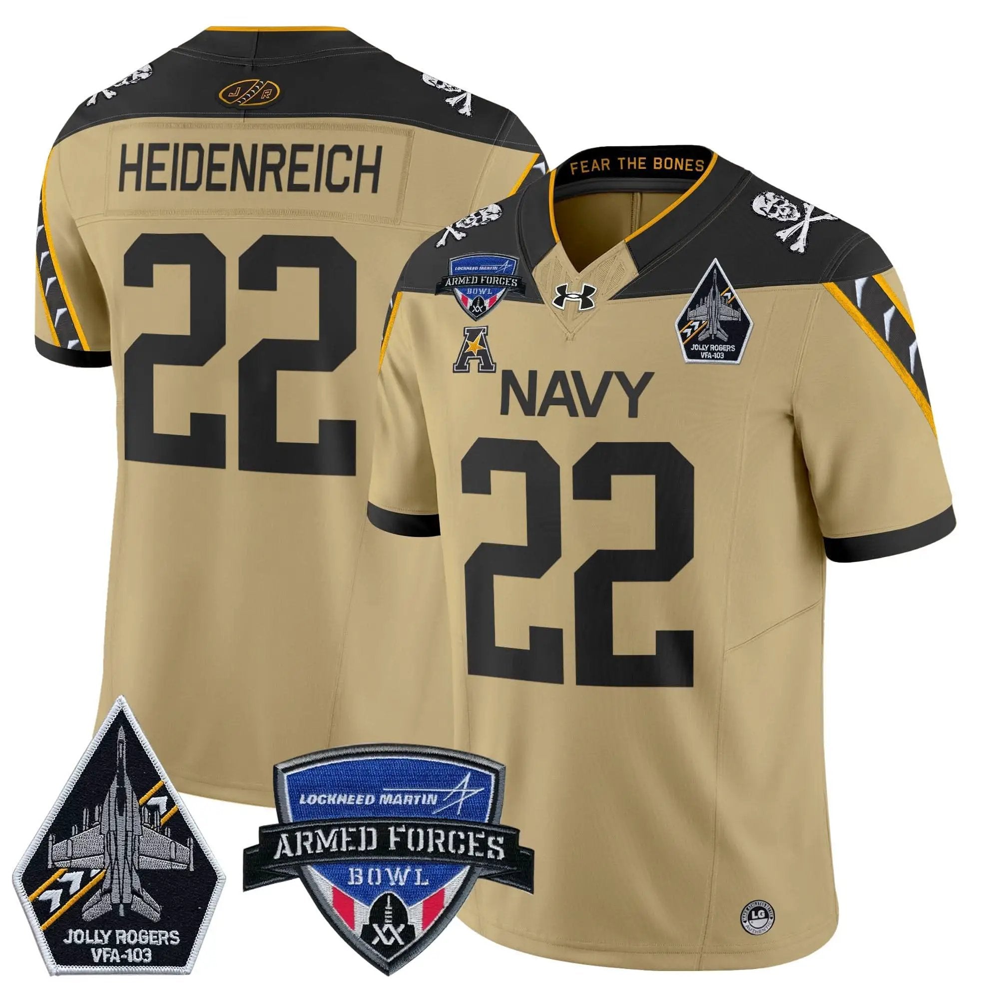 NM 2025 Armed Forces Bowl Patch Vapor Limited Jersey by Navy Midshipmen