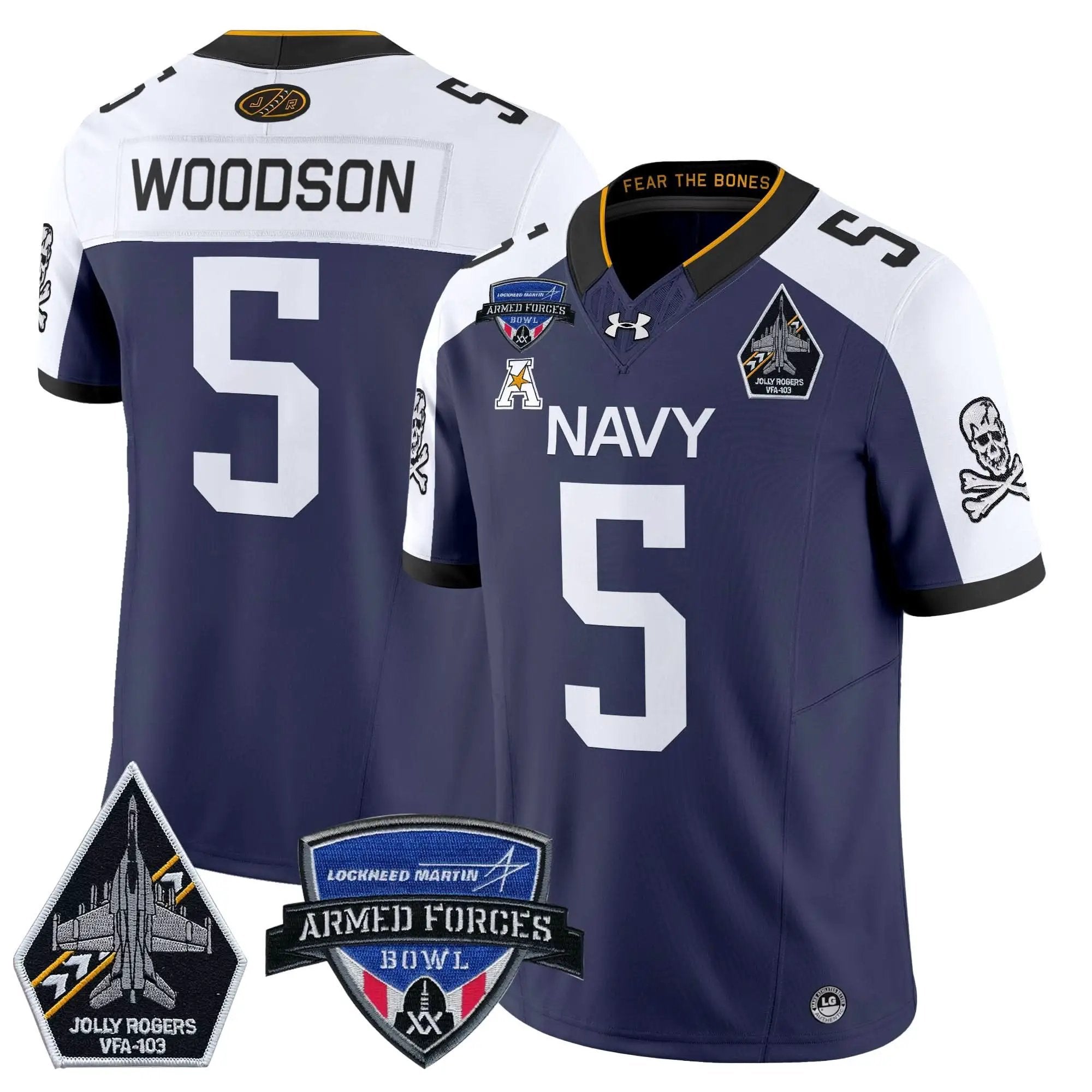 NM 2025 Armed Forces Bowl Patch Vapor Limited Jersey by Navy Midshipmen