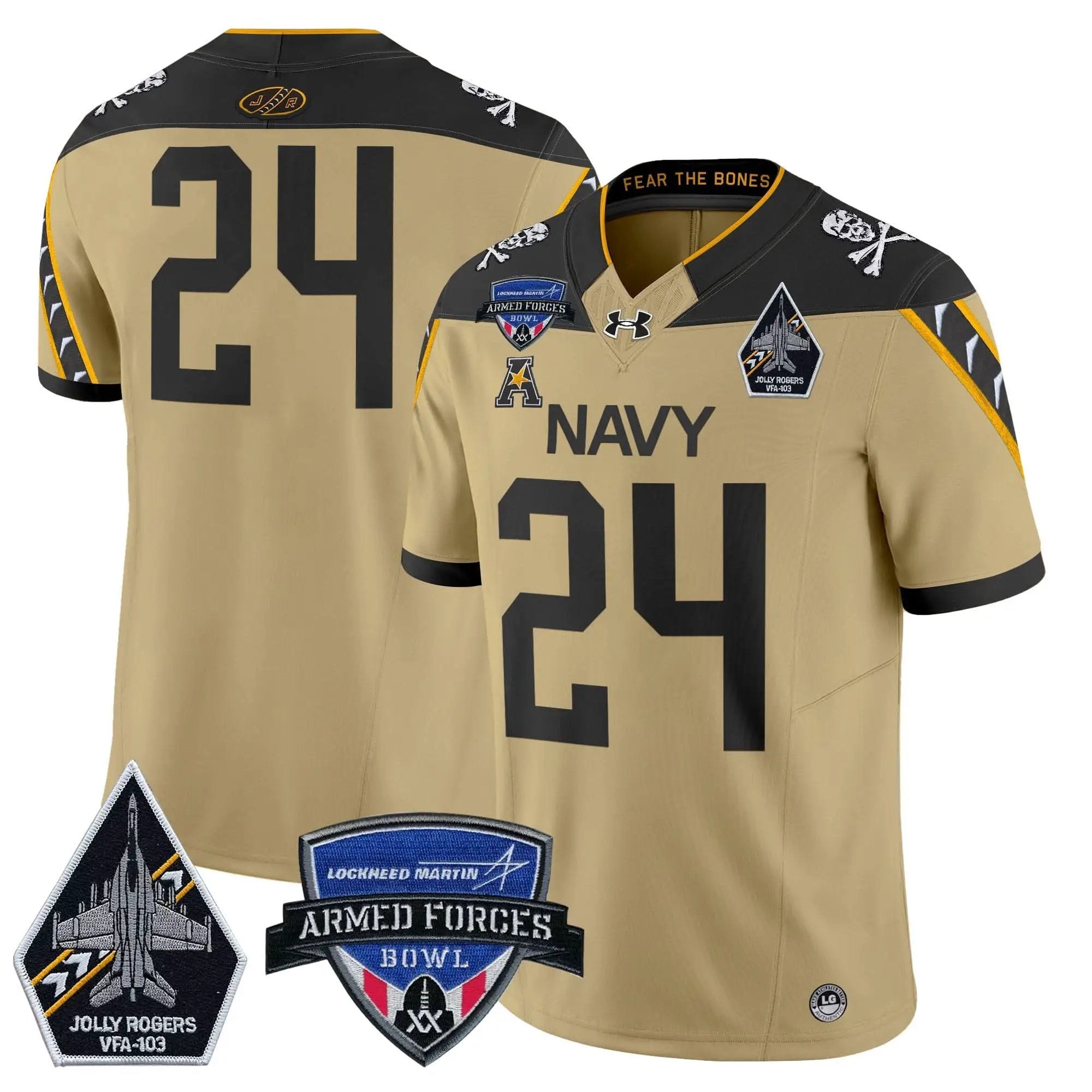 NM 2025 Armed Forces Bowl Patch Vapor Limited Jersey by Navy Midshipmen