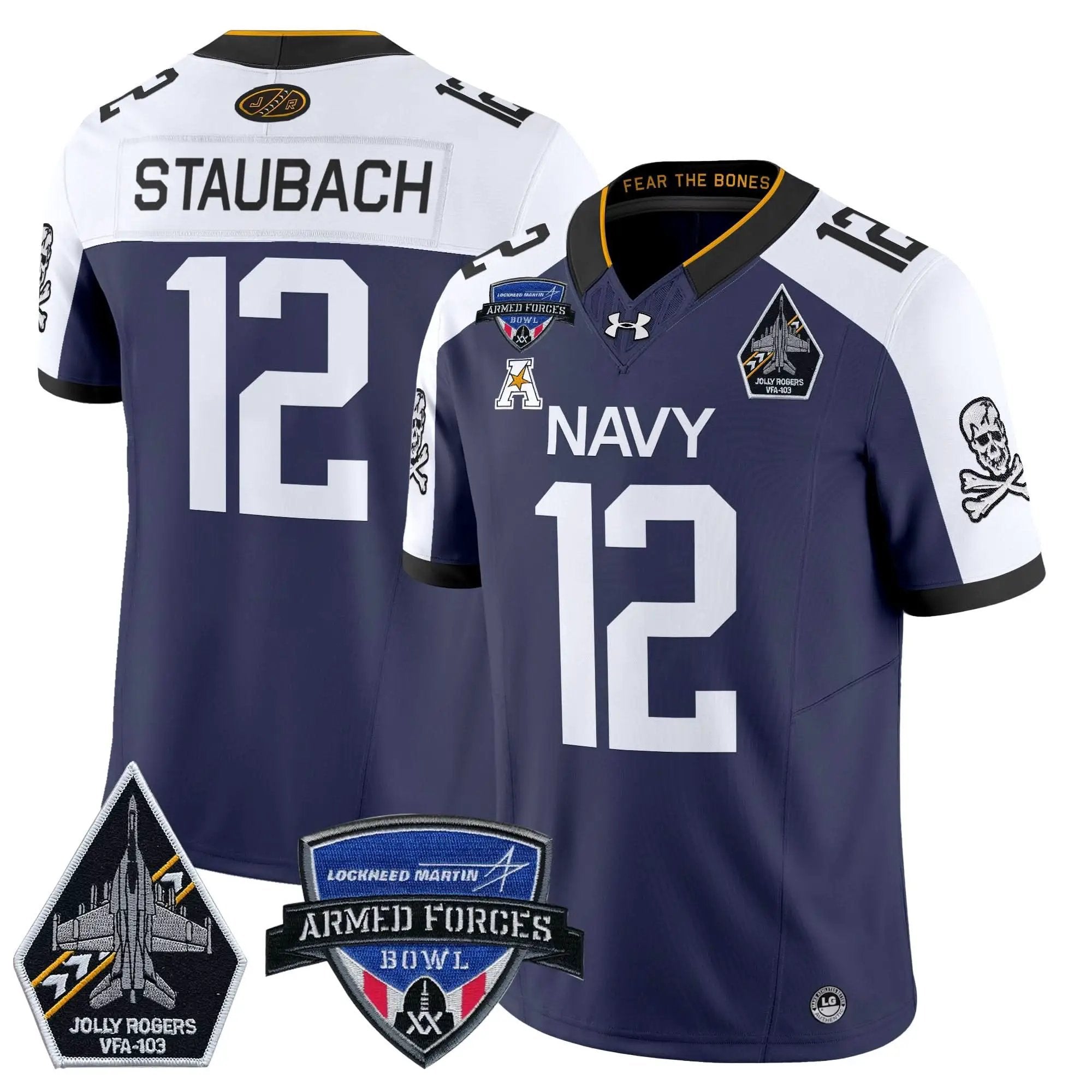 NM 2025 Armed Forces Bowl Patch Vapor Limited Jersey by Navy Midshipmen