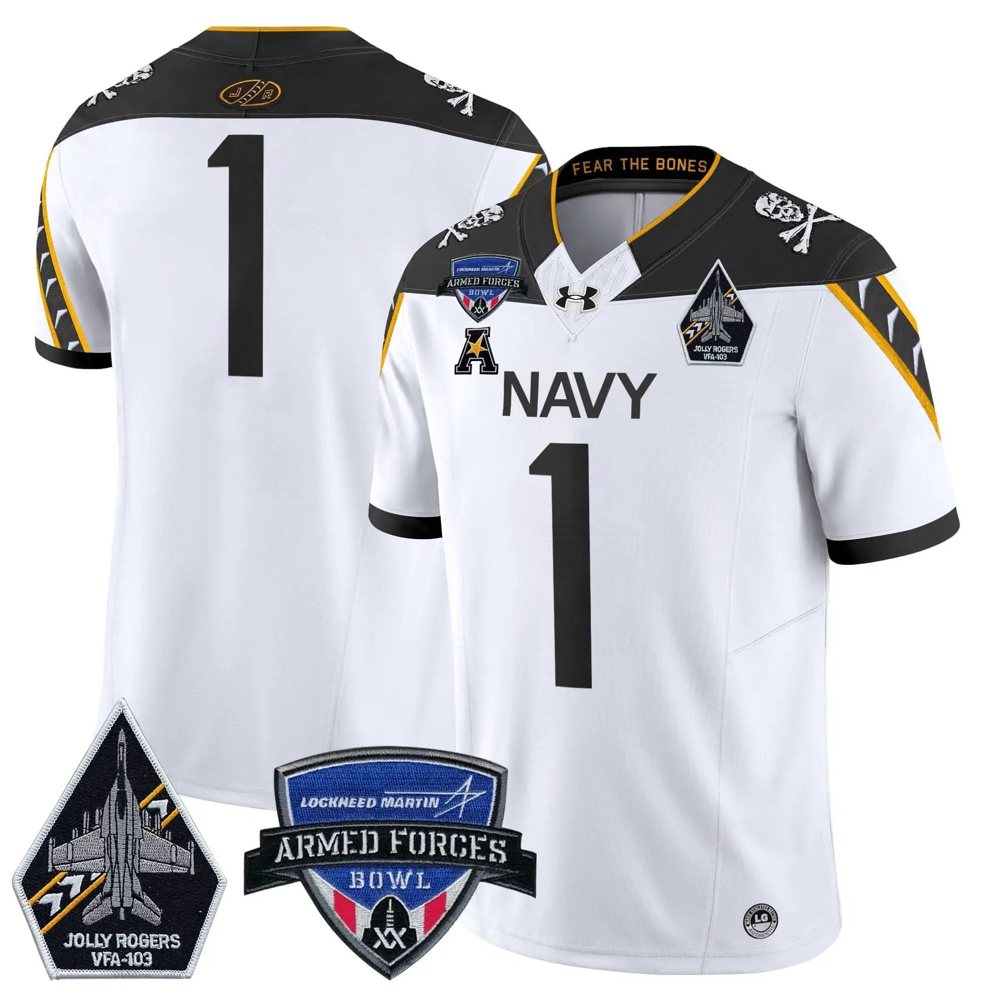 NM 2025 Armed Forces Bowl Patch Vapor Limited Jersey by Navy Midshipmen