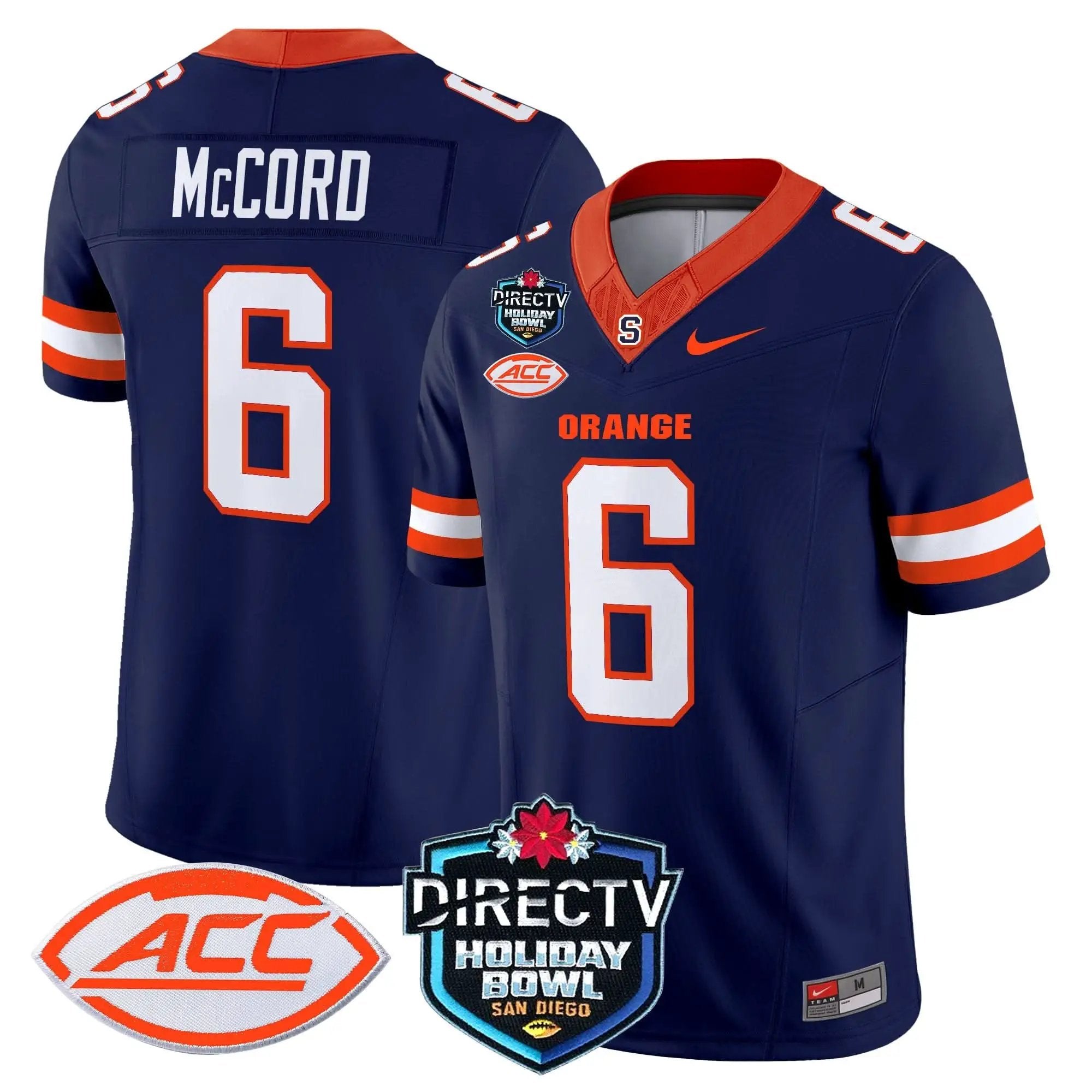 Syracuse Orange 2025 Holiday Bowl Patch Vapor Limited Jersey by Syracuse Orange