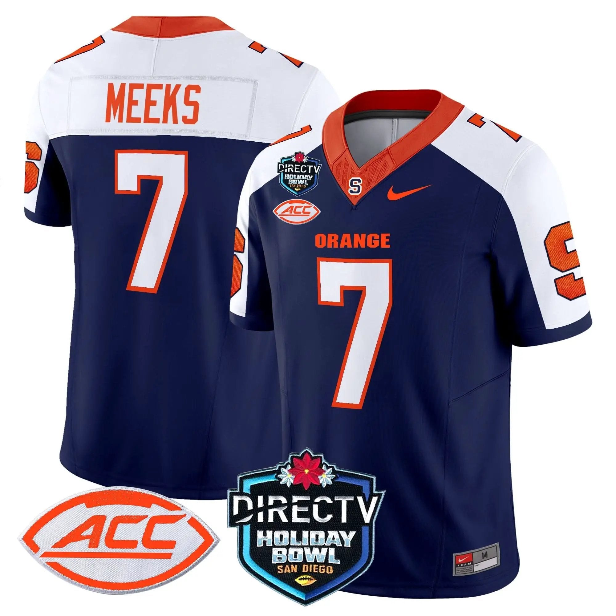 Syracuse Orange 2025 Holiday Bowl Patch Vapor Limited Jersey by Syracuse Orange