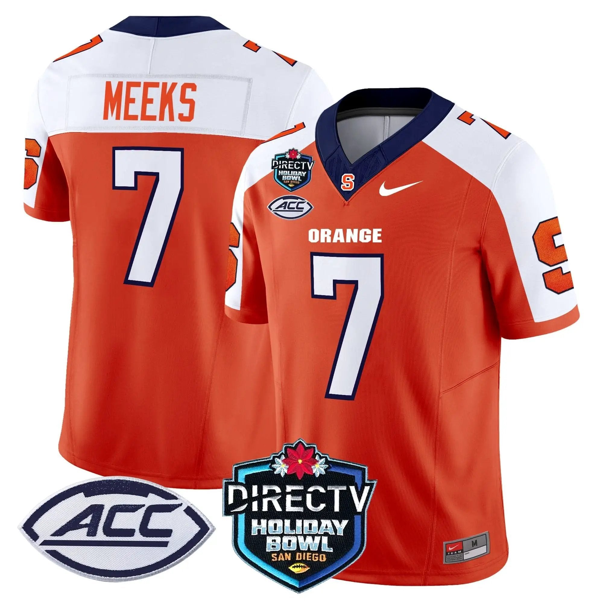 Syracuse Orange 2025 Holiday Bowl Patch Vapor Limited Jersey by Syracuse Orange