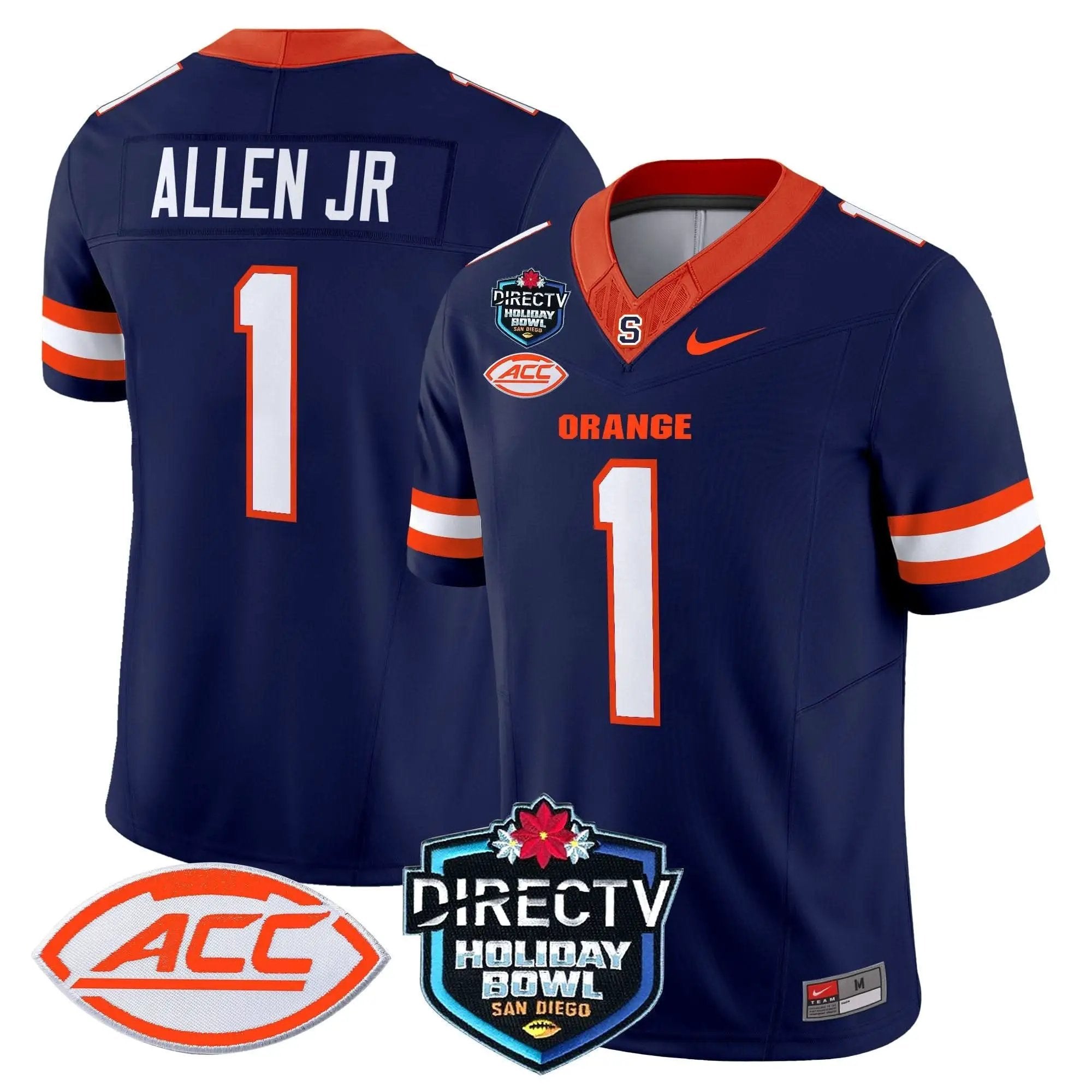 Syracuse Orange 2025 Holiday Bowl Patch Vapor Limited Jersey by Syracuse Orange