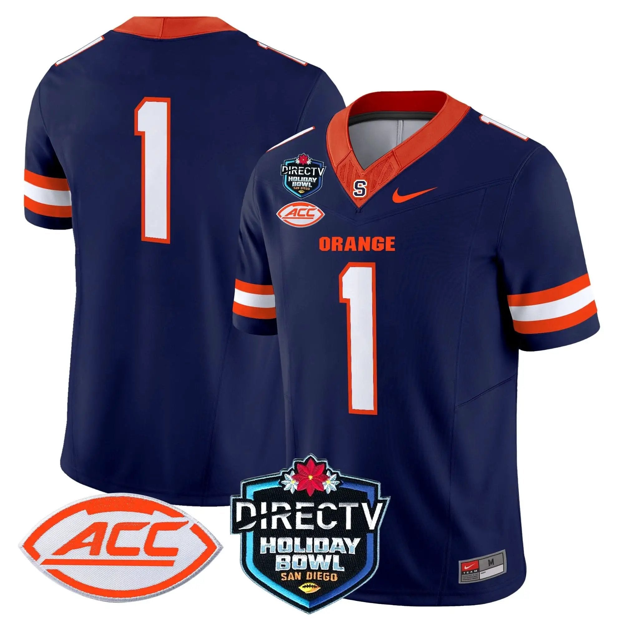 Syracuse Orange 2025 Holiday Bowl Patch Vapor Limited Jersey by Syracuse Orange