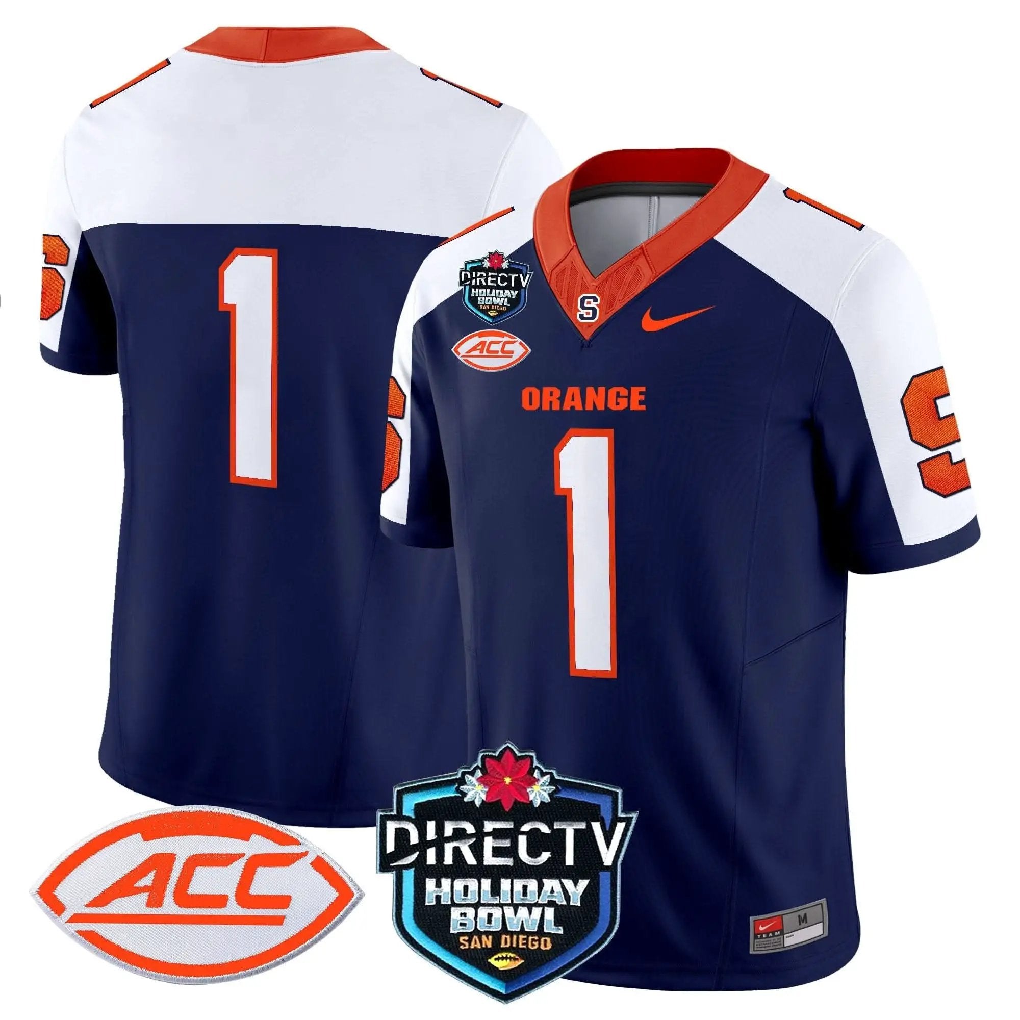 Syracuse Orange 2025 Holiday Bowl Patch Vapor Limited Jersey by Syracuse Orange