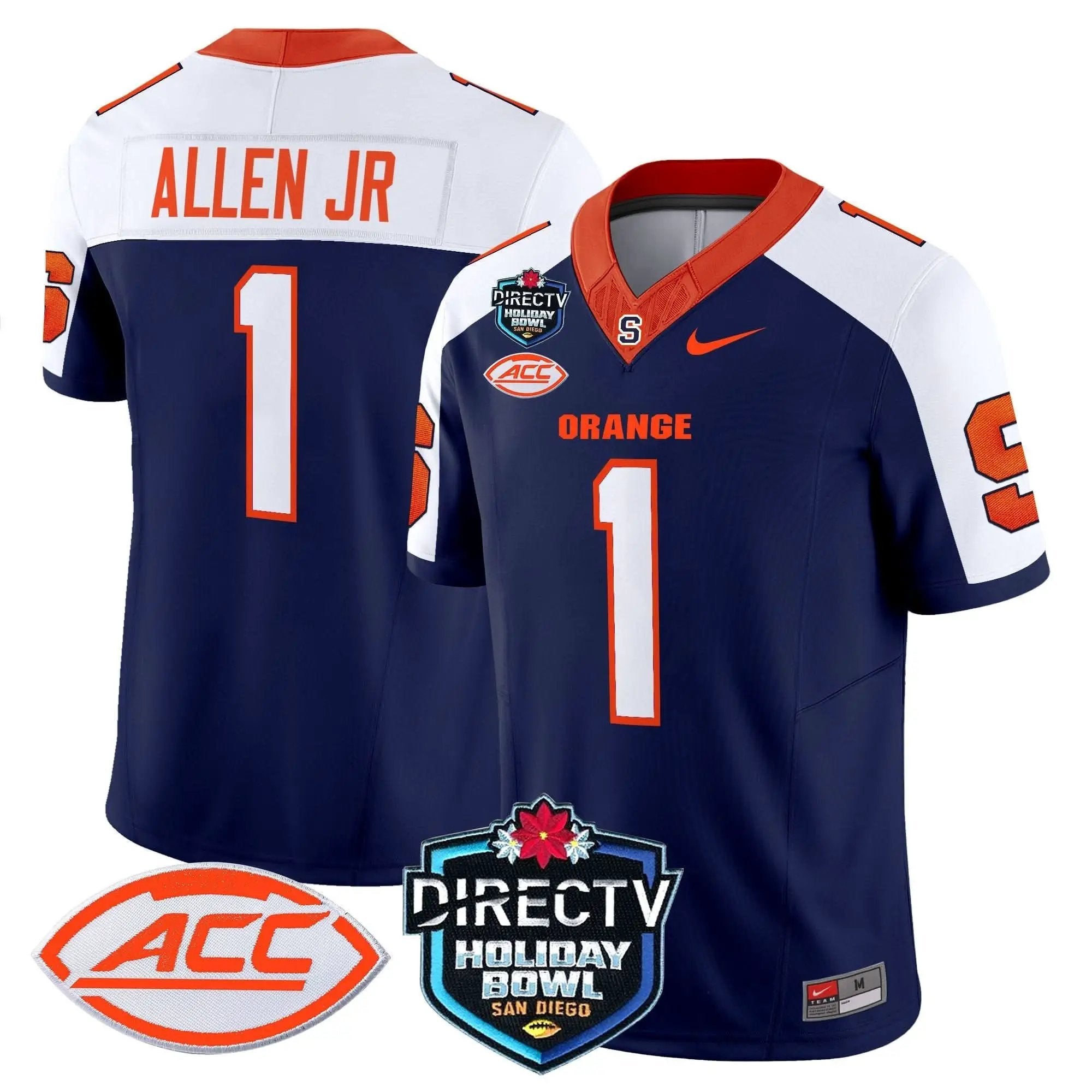 Syracuse Orange 2025 Holiday Bowl Patch Vapor Limited Jersey by Syracuse Orange
