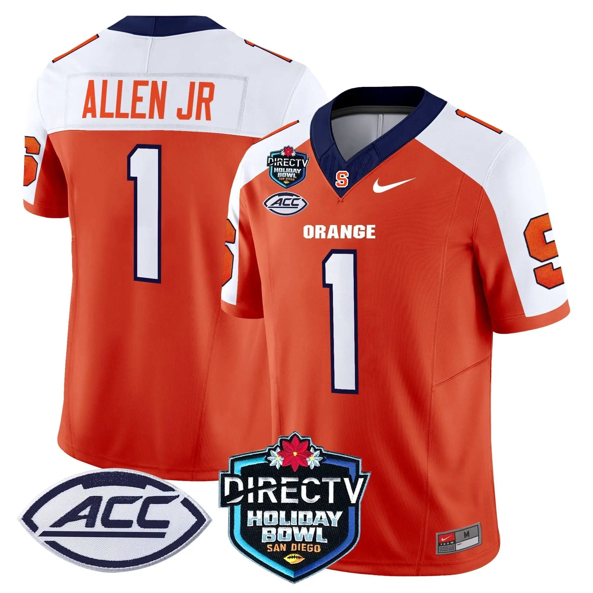 Syracuse Orange 2025 Holiday Bowl Patch Vapor Limited Jersey by Syracuse Orange
