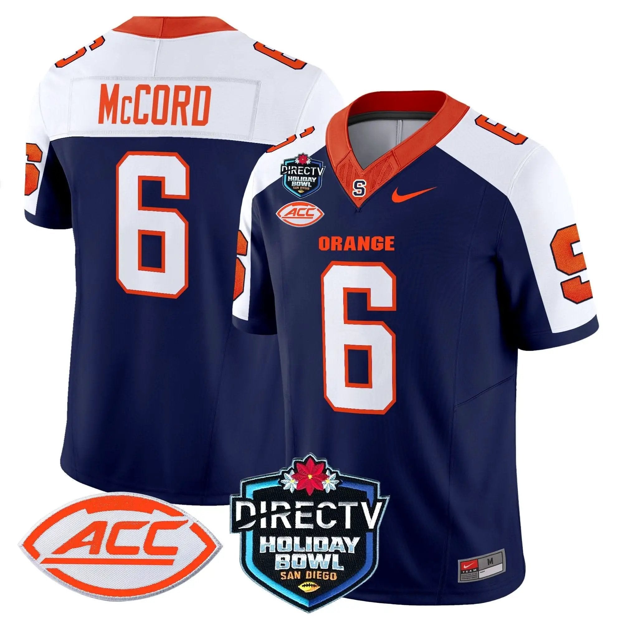 Syracuse Orange 2025 Holiday Bowl Patch Vapor Limited Jersey by Syracuse Orange