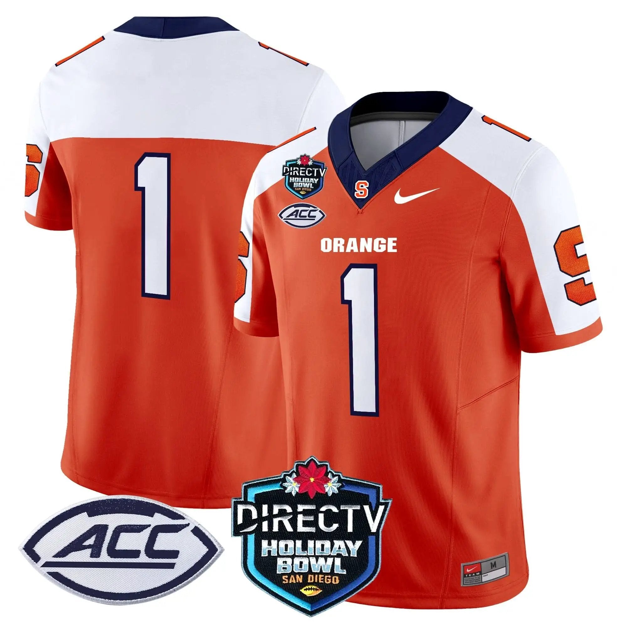 Syracuse Orange 2025 Holiday Bowl Patch Vapor Limited Jersey by Syracuse Orange