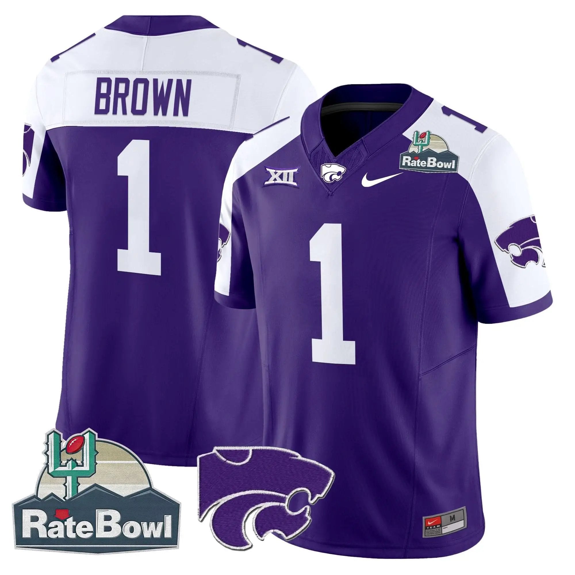 Kansas State Wildcats 2025 Rate Bowl Patch Vapor Limited Jersey by Kansas State Wildcats