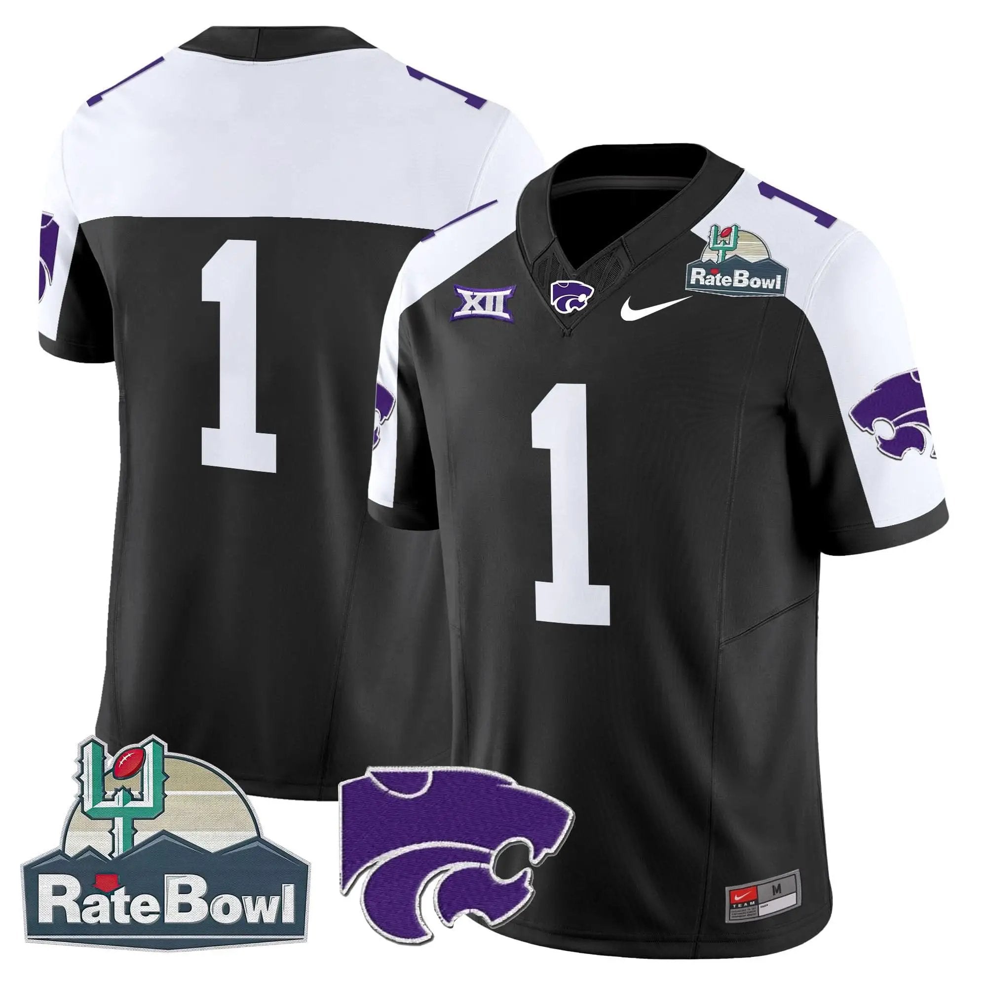 Kansas State Wildcats 2025 Rate Bowl Patch Vapor Limited Jersey by Kansas State Wildcats