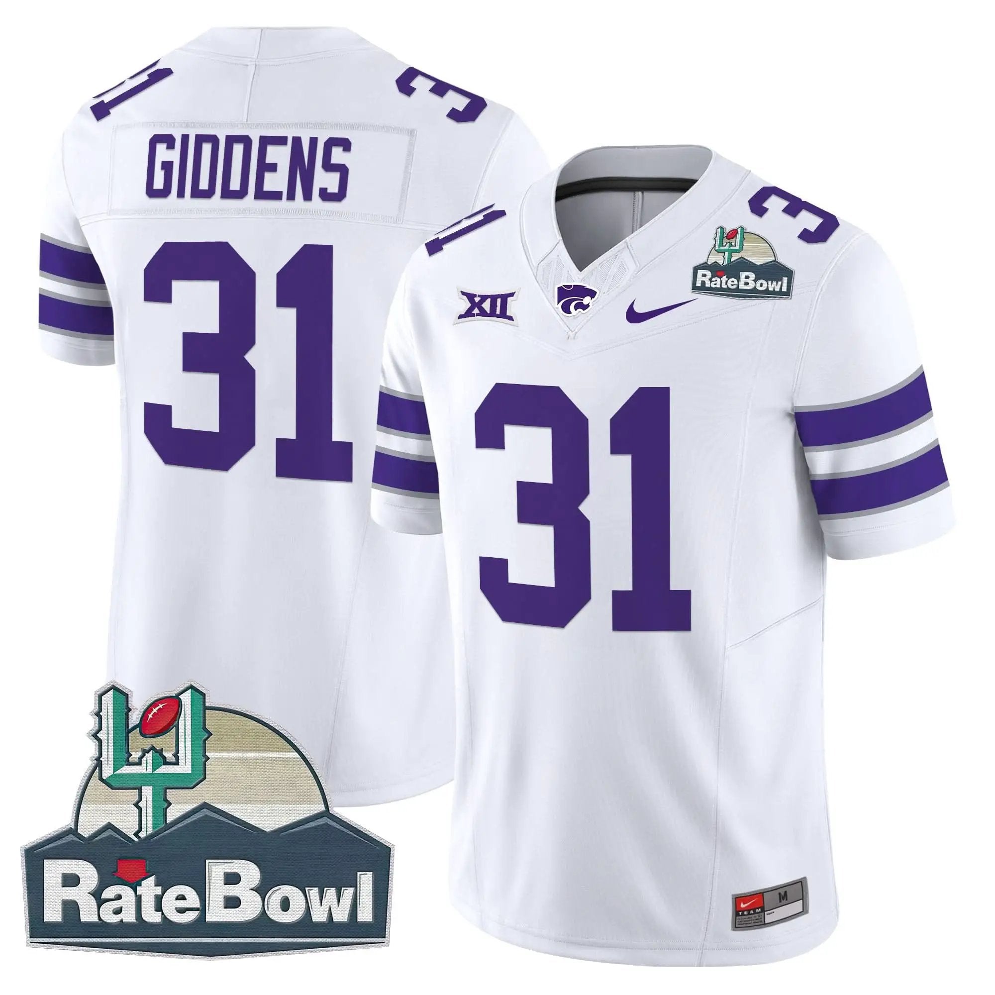 Kansas State Wildcats 2025 Rate Bowl Patch Vapor Limited Jersey by Kansas State Wildcats