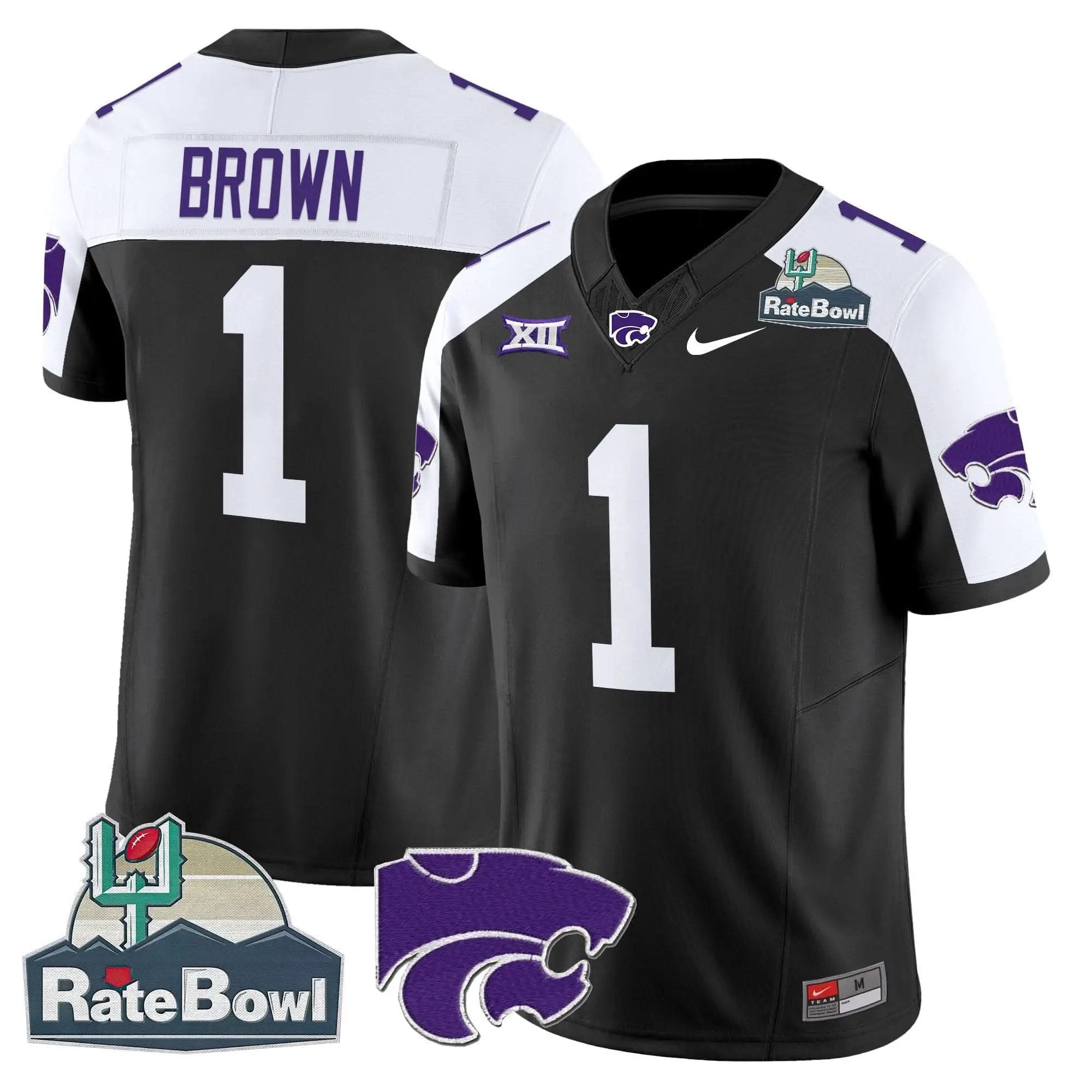 Kansas State Wildcats 2025 Rate Bowl Patch Vapor Limited Jersey by Kansas State Wildcats