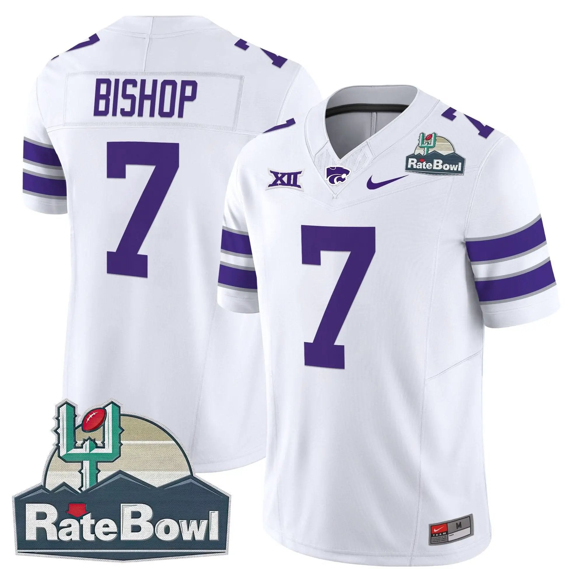 Kansas State Wildcats 2025 Rate Bowl Patch Vapor Limited Jersey by Kansas State Wildcats