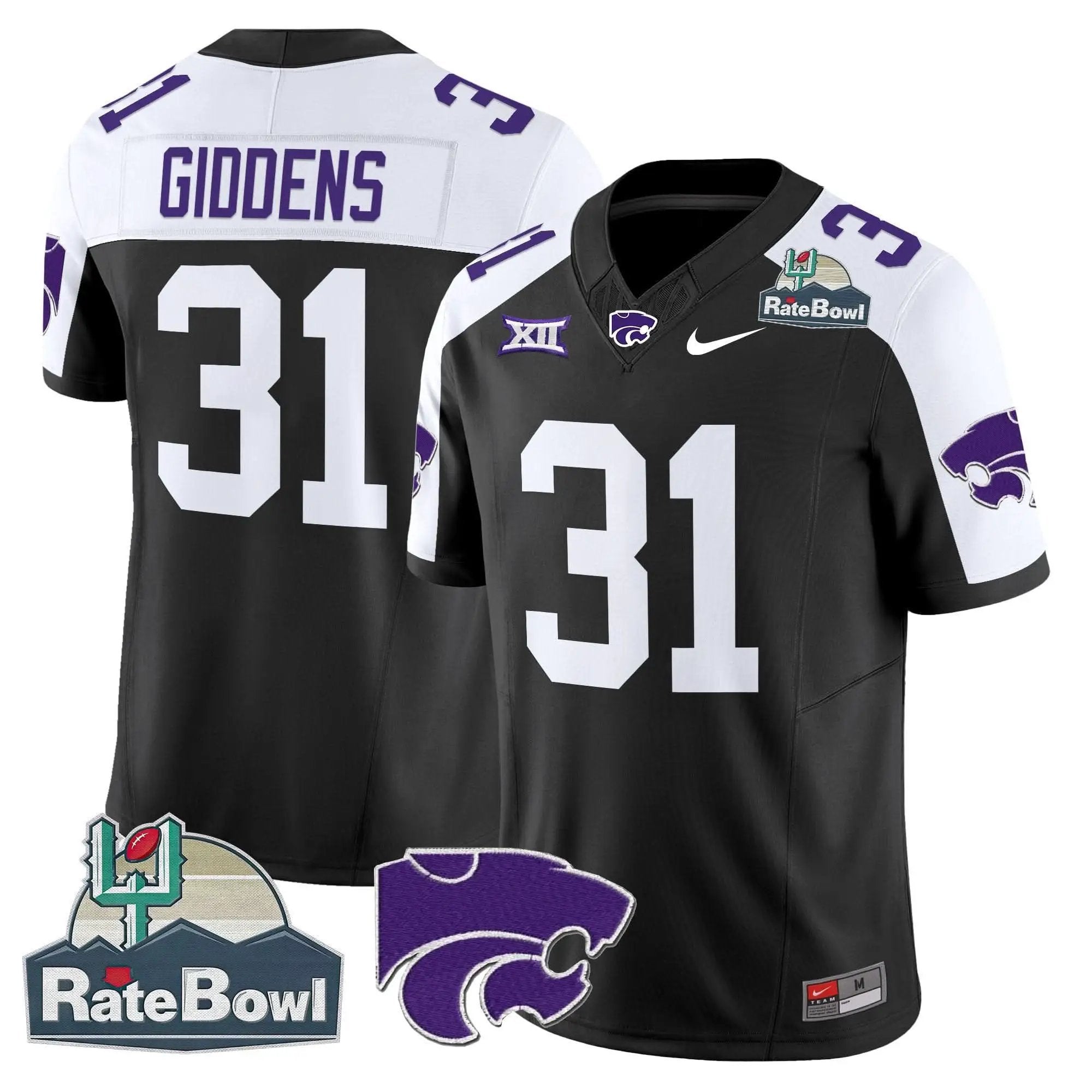 Kansas State Wildcats 2025 Rate Bowl Patch Vapor Limited Jersey by Kansas State Wildcats