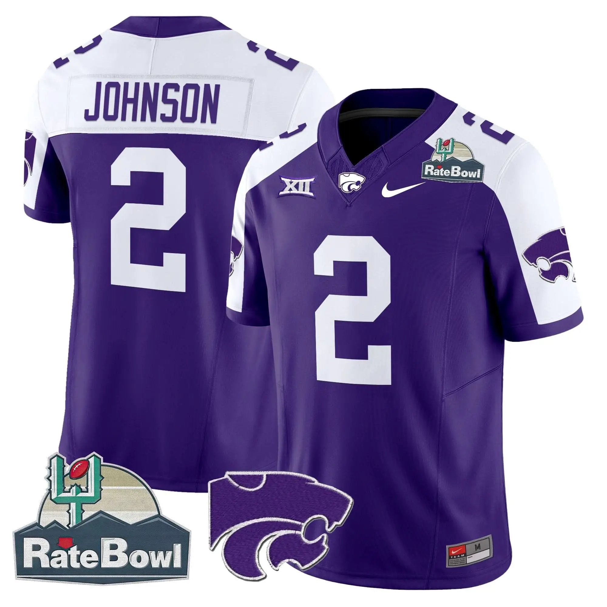 Kansas State Wildcats 2025 Rate Bowl Patch Vapor Limited Jersey by Kansas State Wildcats