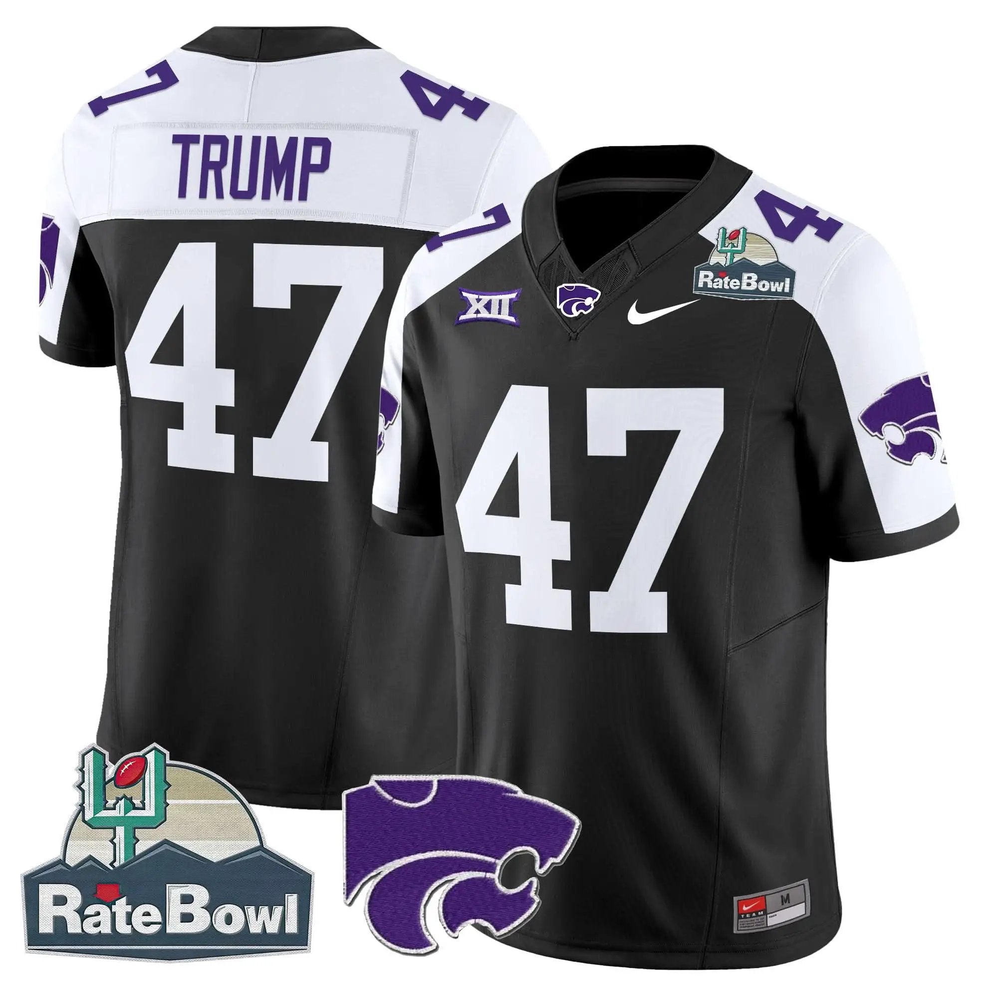 Kansas State Wildcats 2025 Rate Bowl Patch Vapor Limited Jersey by Kansas State Wildcats