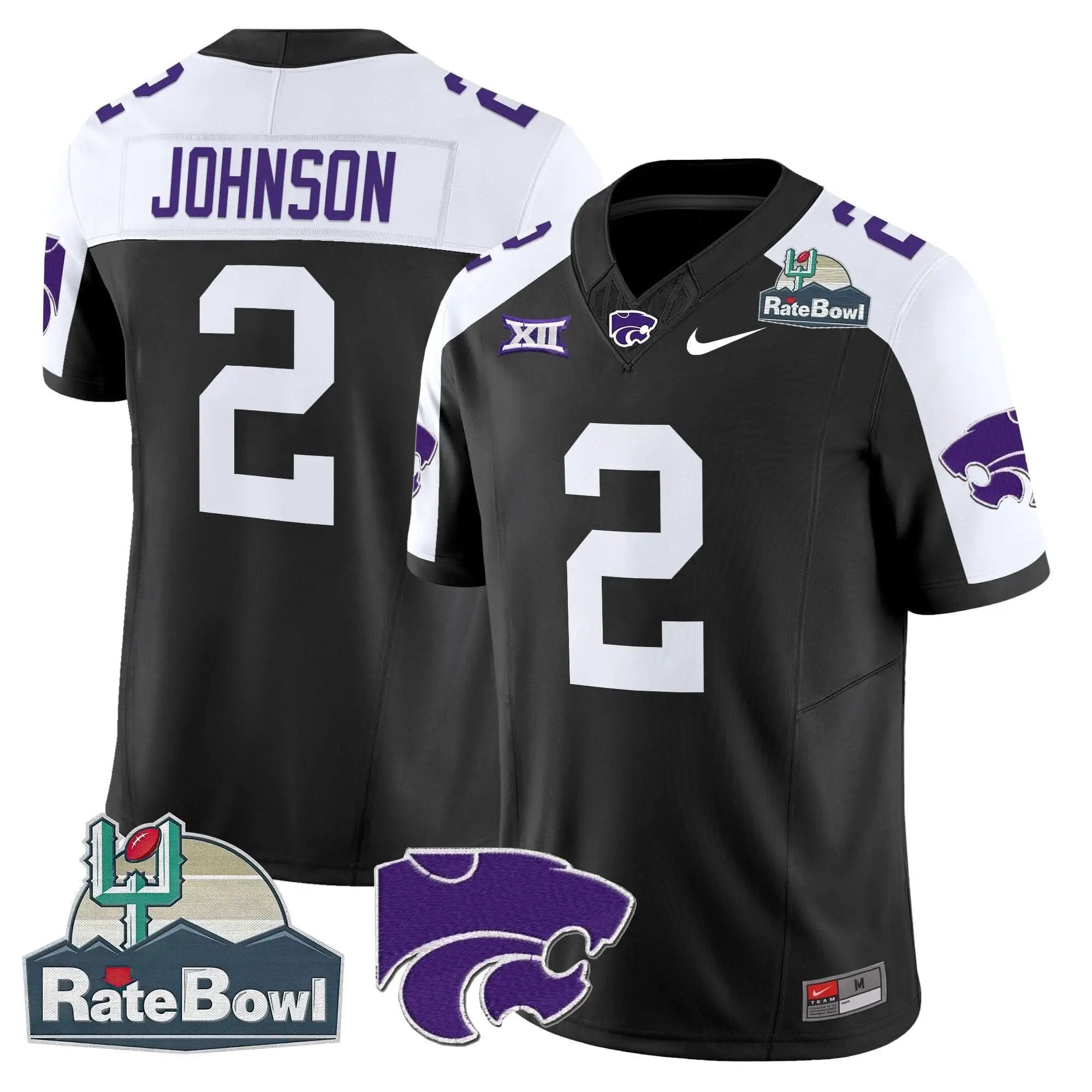 Kansas State Wildcats 2025 Rate Bowl Patch Vapor Limited Jersey by Kansas State Wildcats