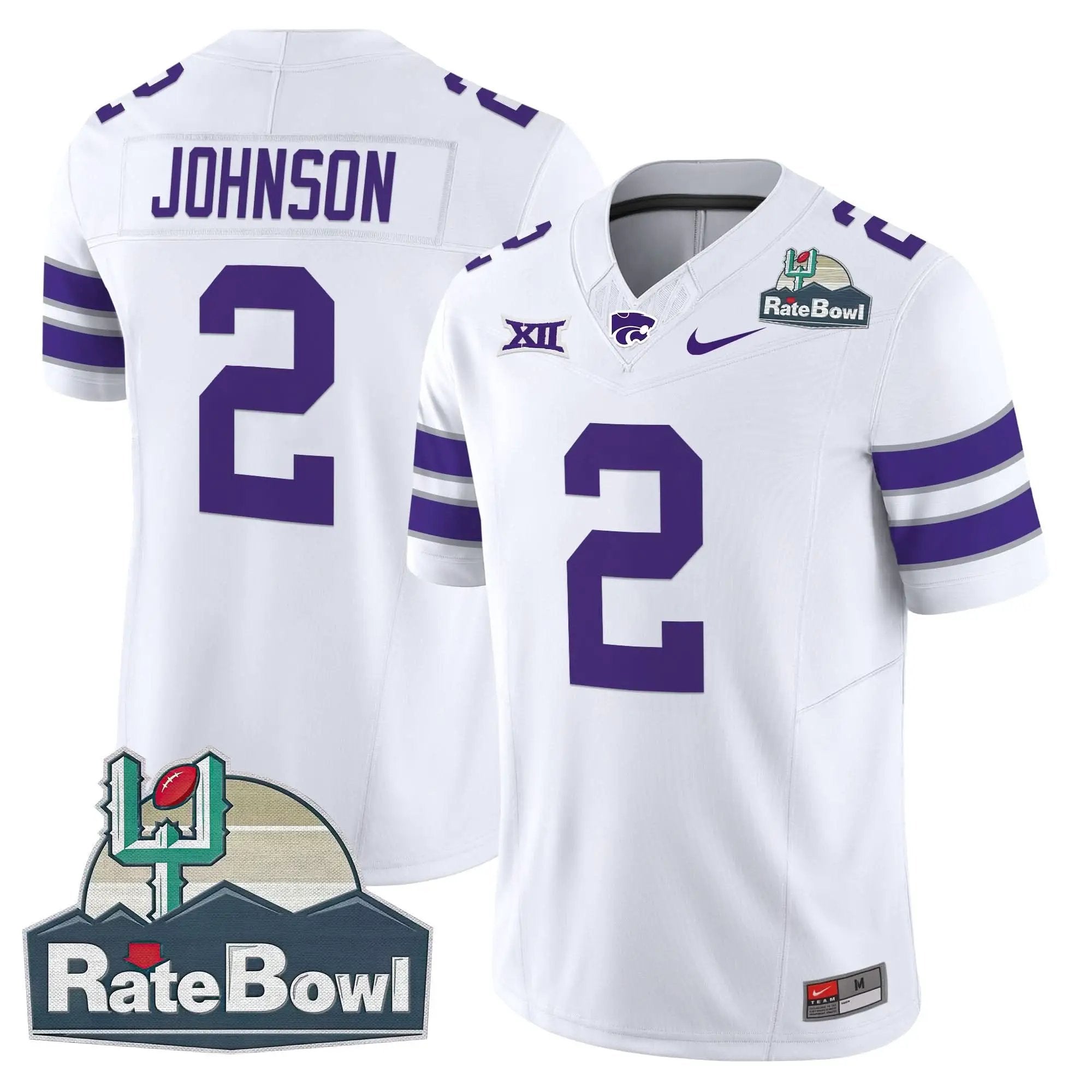 Kansas State Wildcats 2025 Rate Bowl Patch Vapor Limited Jersey by Kansas State Wildcats
