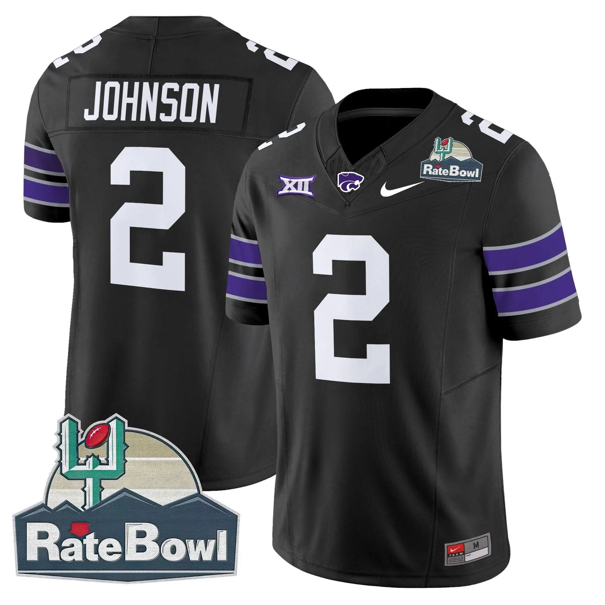 Kansas State Wildcats 2025 Rate Bowl Patch Vapor Limited Jersey by Kansas State Wildcats