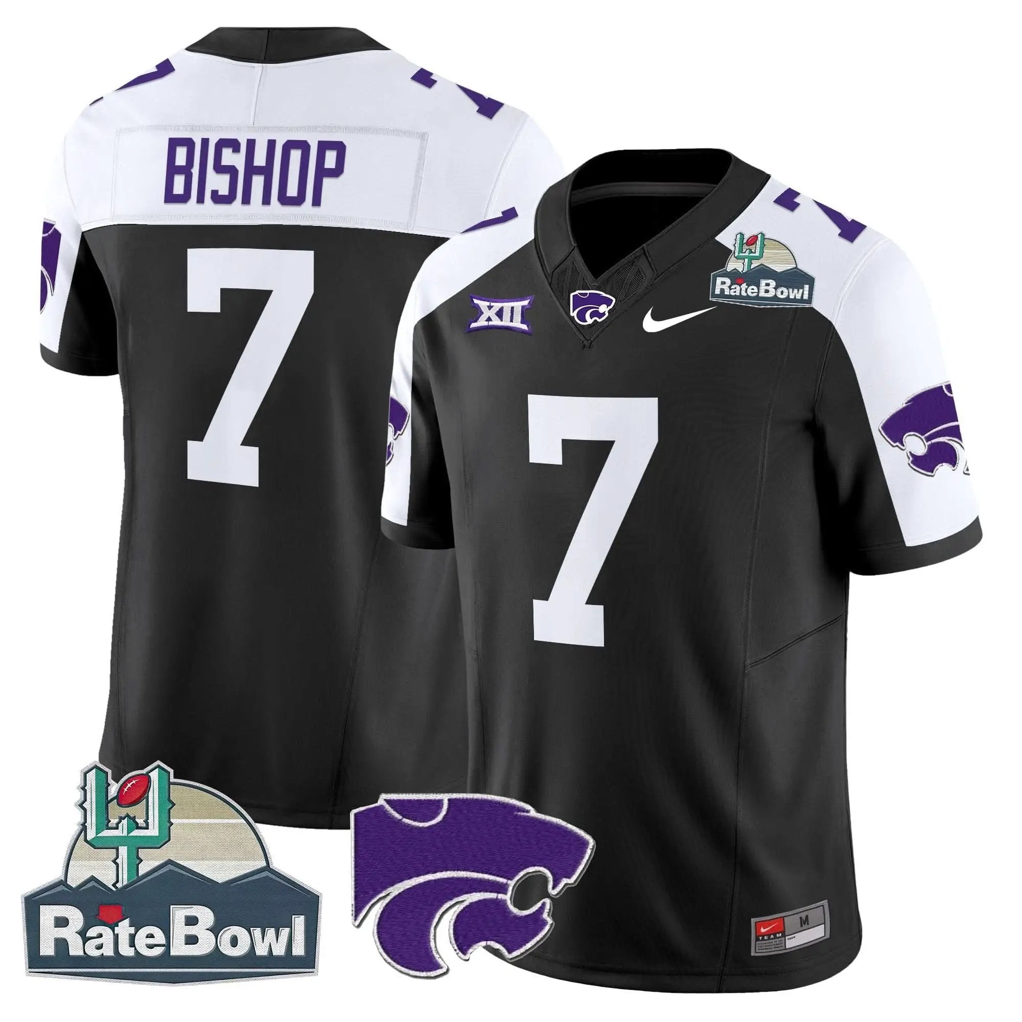 Kansas State Wildcats 2025 Rate Bowl Patch Vapor Limited Jersey by Kansas State Wildcats