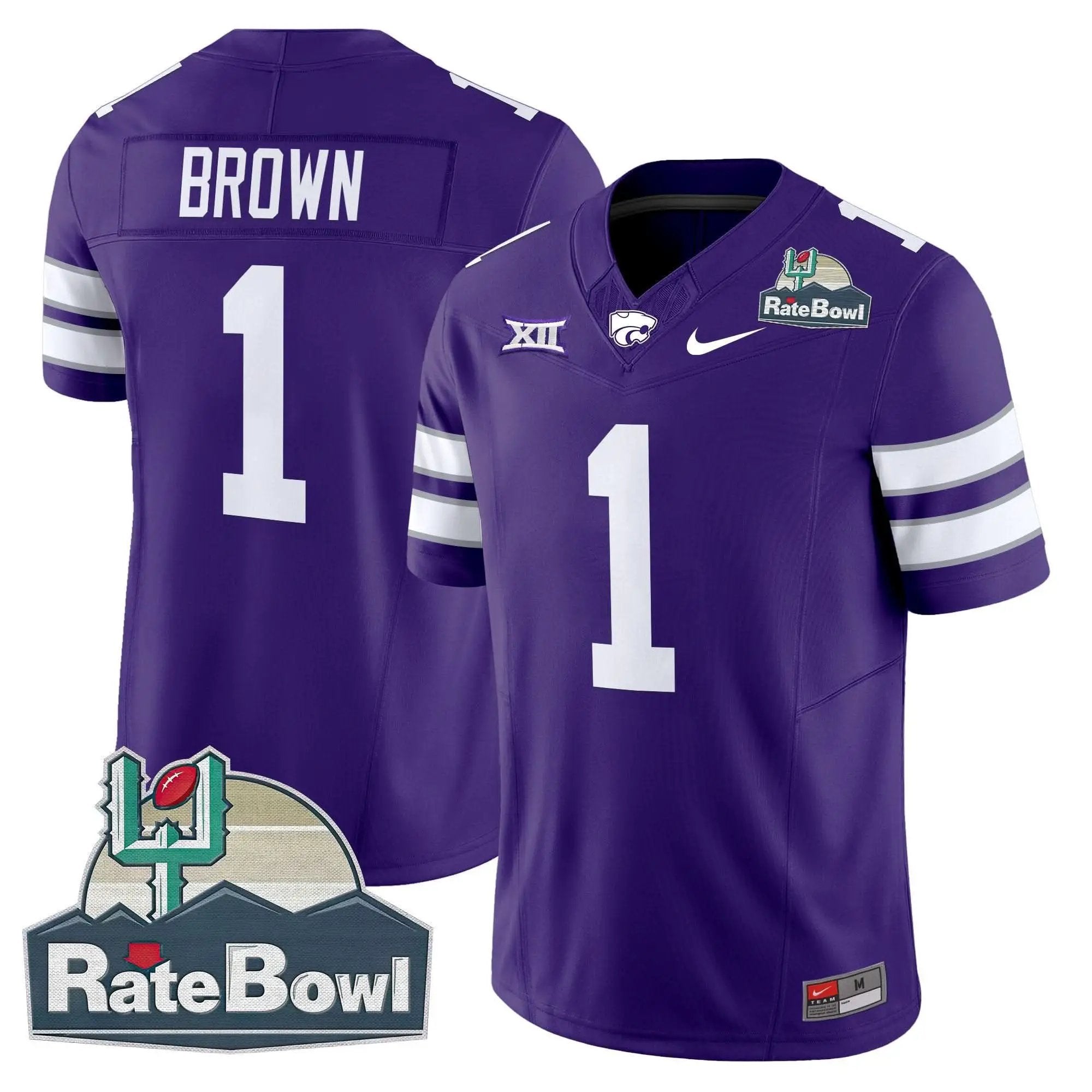 Kansas State Wildcats 2025 Rate Bowl Patch Vapor Limited Jersey by Kansas State Wildcats
