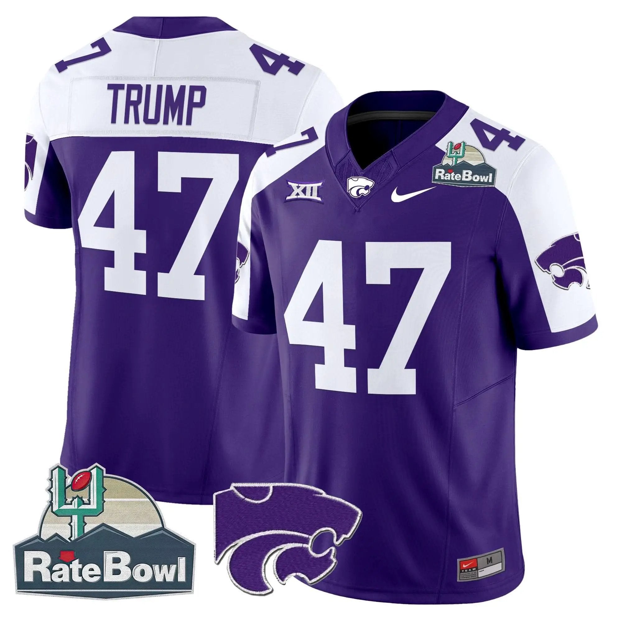 Kansas State Wildcats 2025 Rate Bowl Patch Vapor Limited Jersey by Kansas State Wildcats