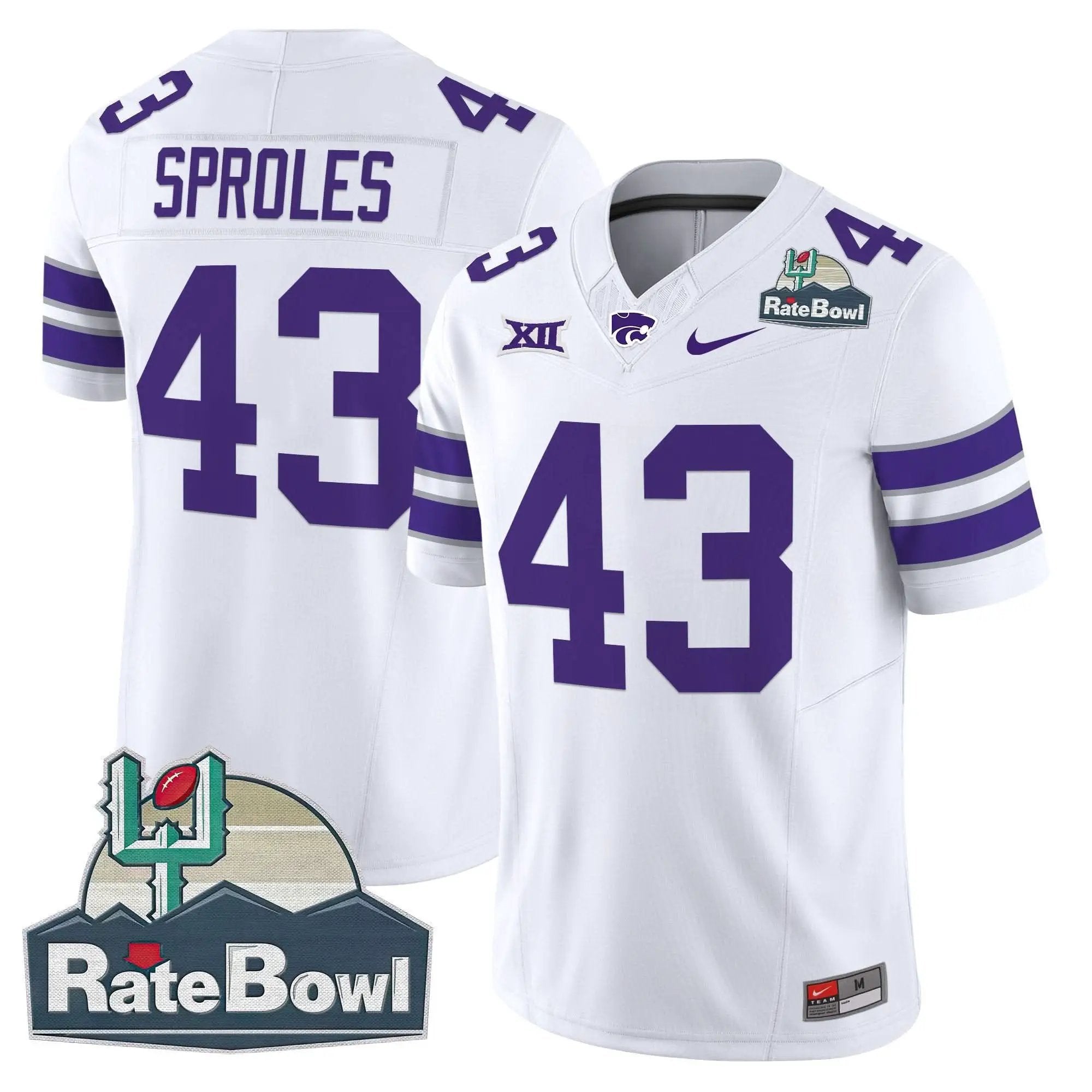 Kansas State Wildcats 2025 Rate Bowl Patch Vapor Limited Jersey by Kansas State Wildcats