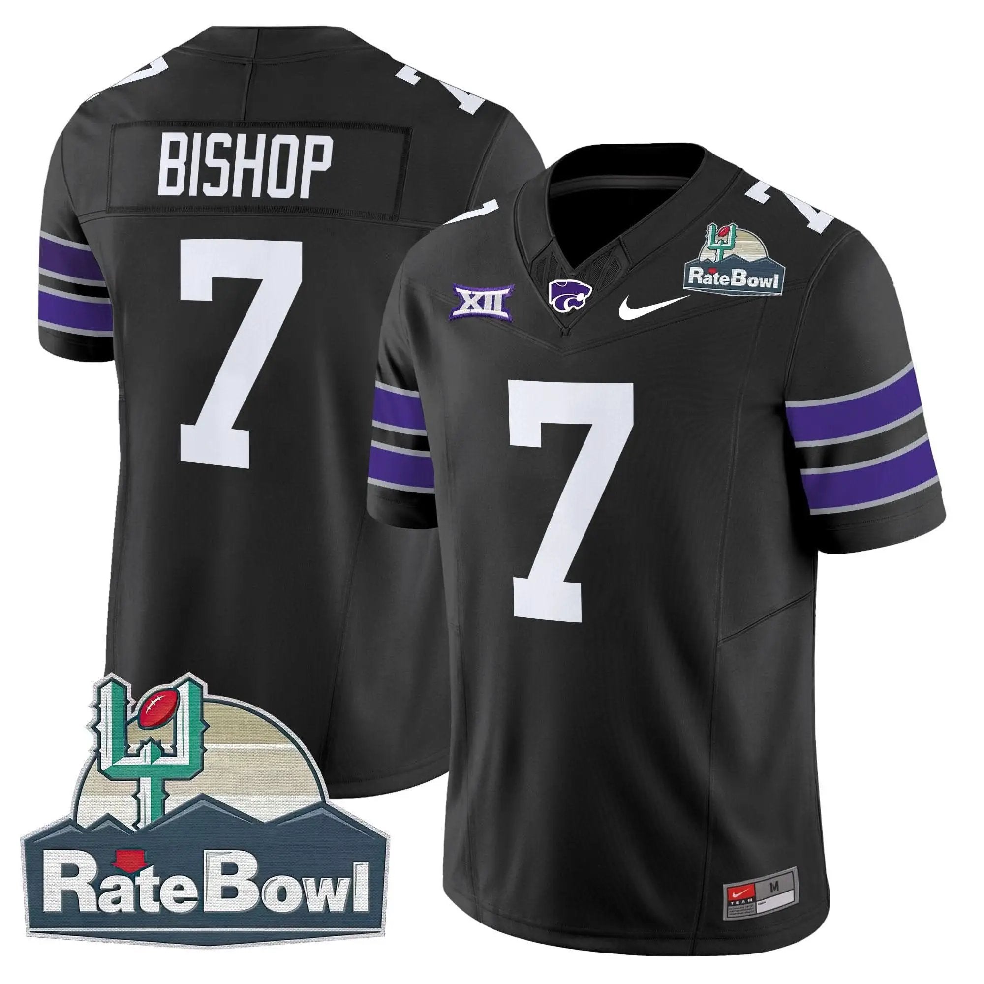 Kansas State Wildcats 2025 Rate Bowl Patch Vapor Limited Jersey by Kansas State Wildcats