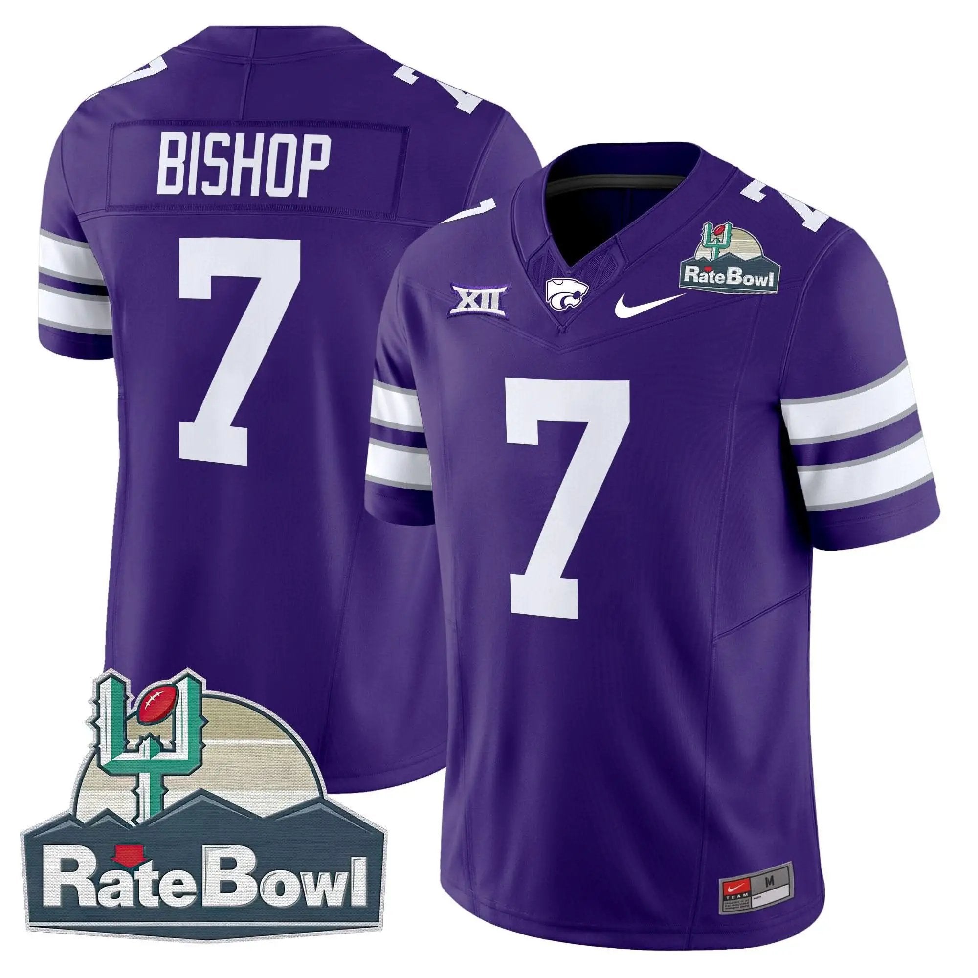 Kansas State Wildcats 2025 Rate Bowl Patch Vapor Limited Jersey by Kansas State Wildcats