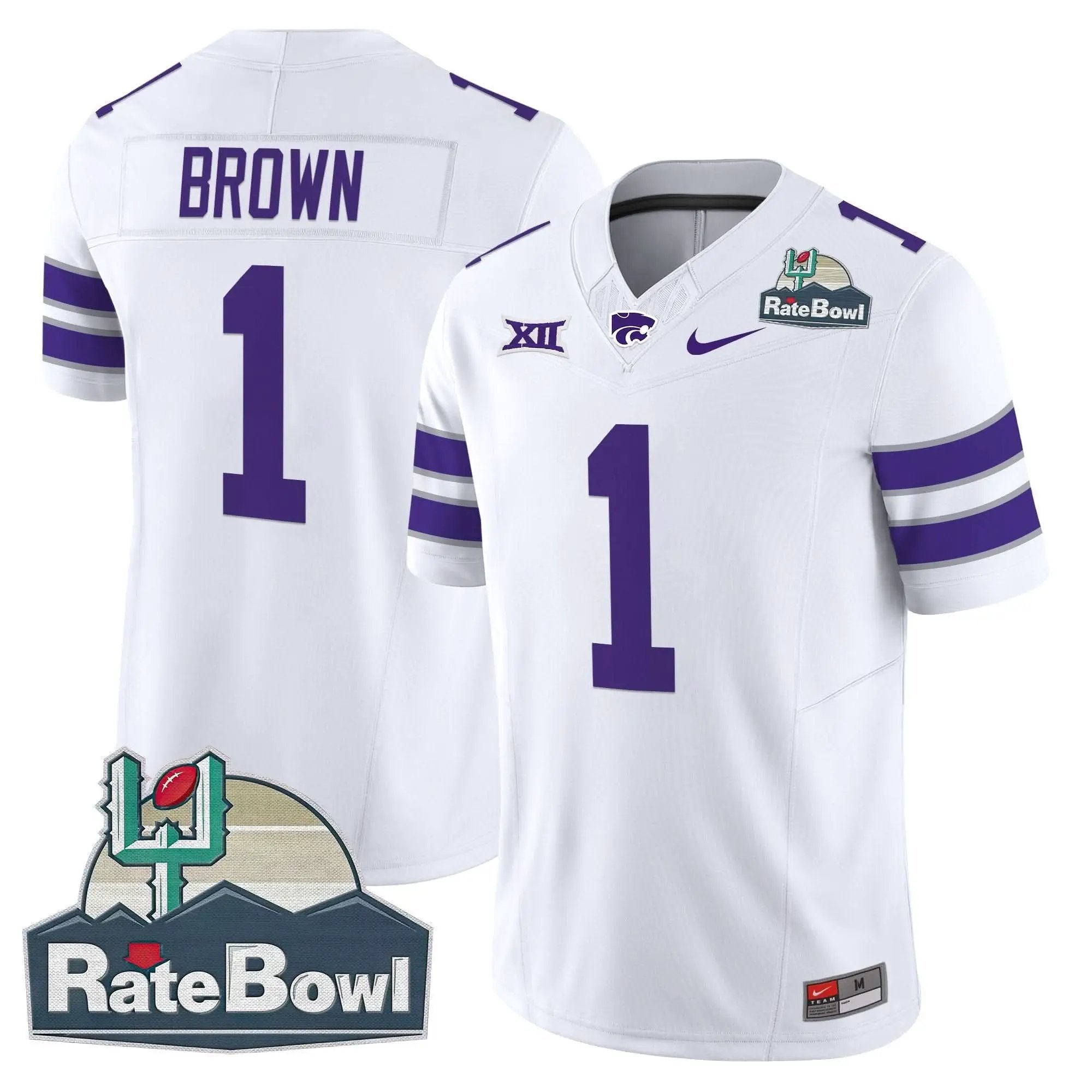 Kansas State Wildcats 2025 Rate Bowl Patch Vapor Limited Jersey by Kansas State Wildcats