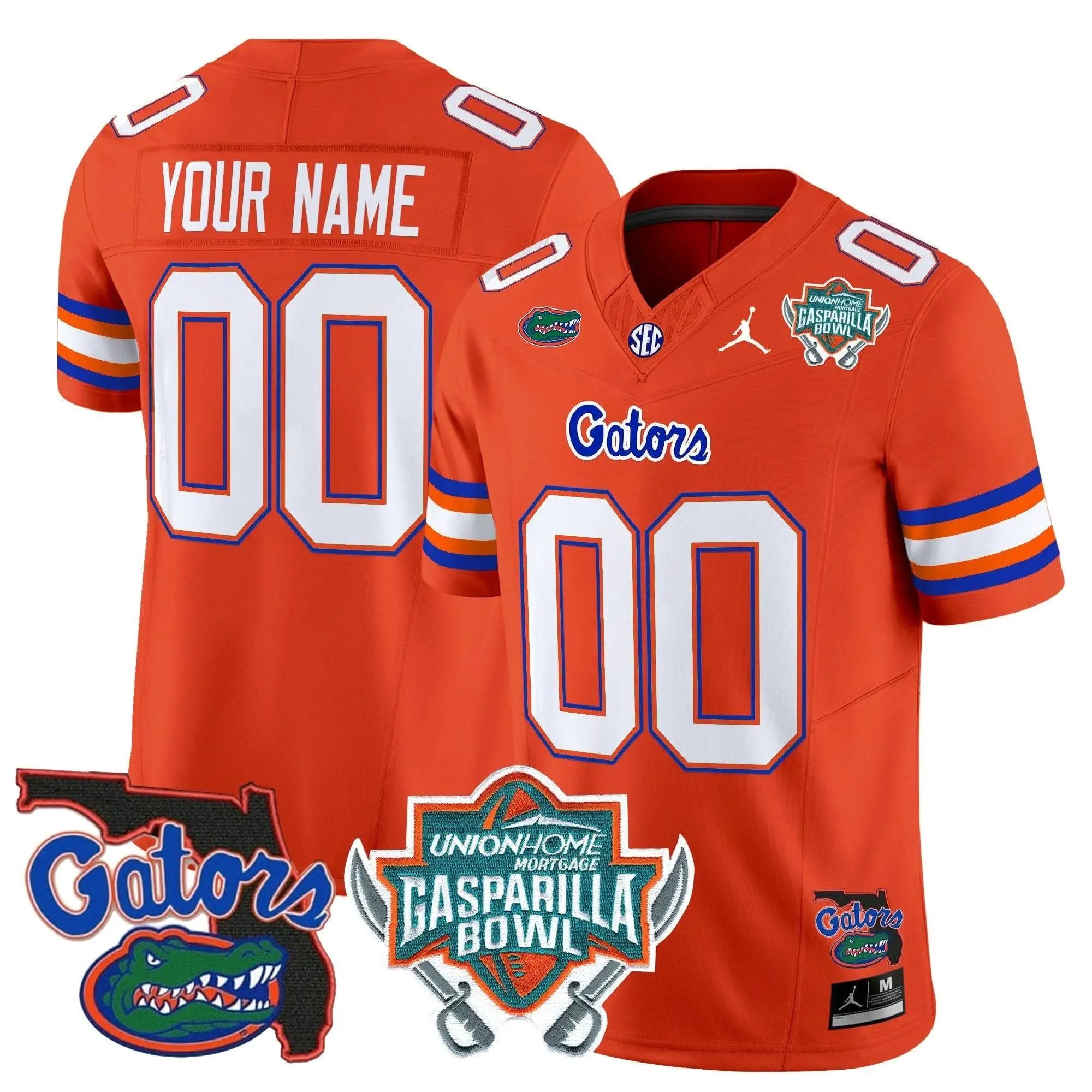 FG 2025 Gasparilla Bowl Patch Vapor Limited Custom Jersey by Florida Gators