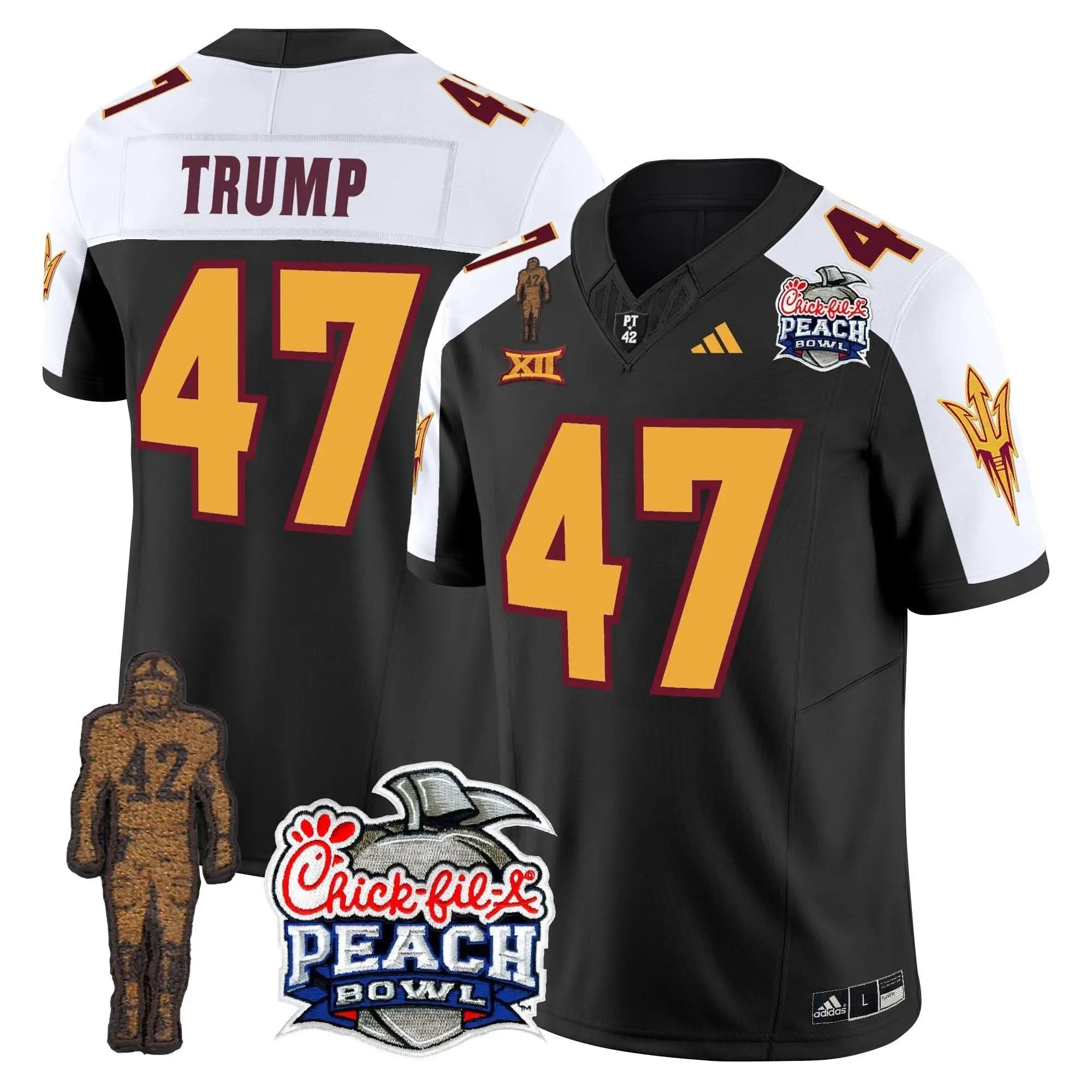 SD Pat Tillman & Peach Bowl Patch Vapor Limited Jersey by Arizona State Sun Devils