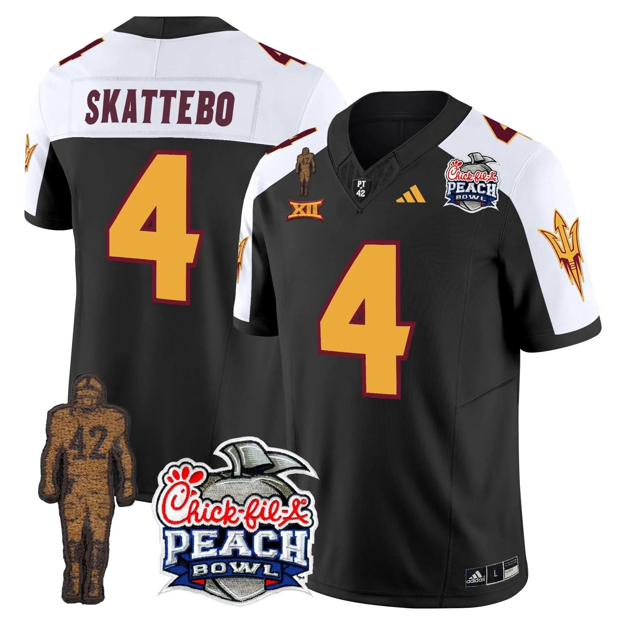 SD Pat Tillman & Peach Bowl Patch Vapor Limited Jersey by Arizona State Sun Devils