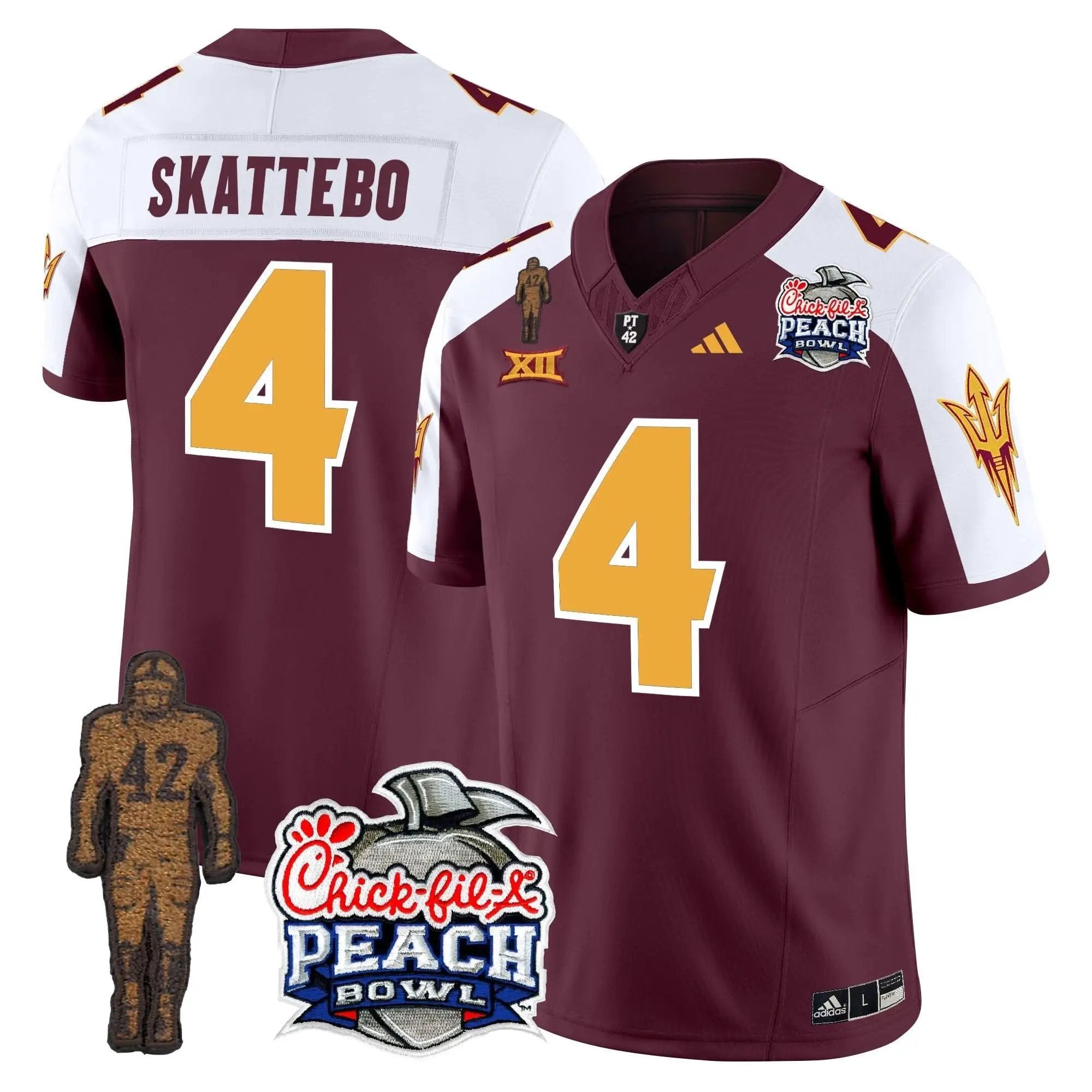 SD Pat Tillman & Peach Bowl Patch Vapor Limited Jersey by Arizona State Sun Devils