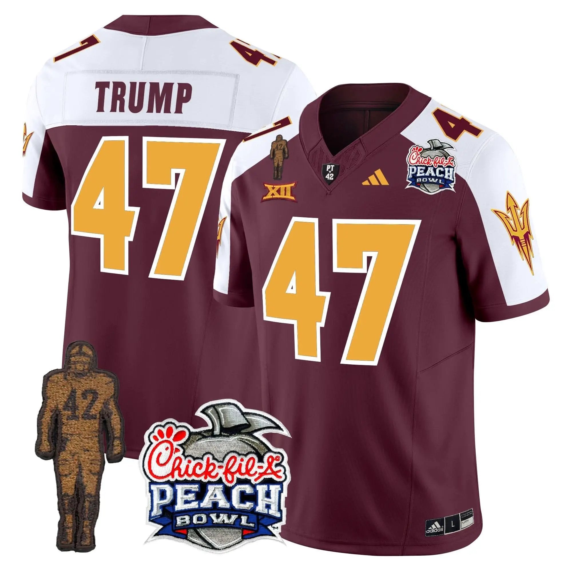 SD Pat Tillman & Peach Bowl Patch Vapor Limited Jersey by Arizona State Sun Devils