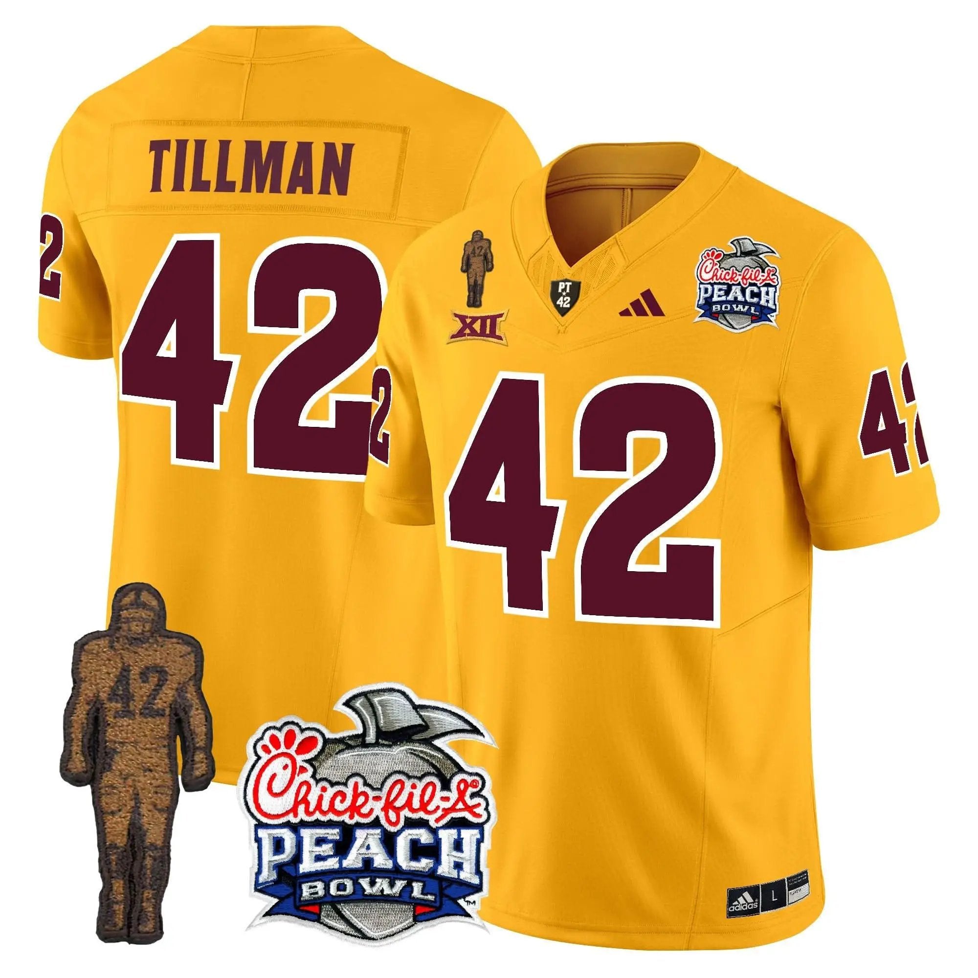 SD Pat Tillman & Peach Bowl Patch Vapor Limited Jersey by Arizona State Sun Devils